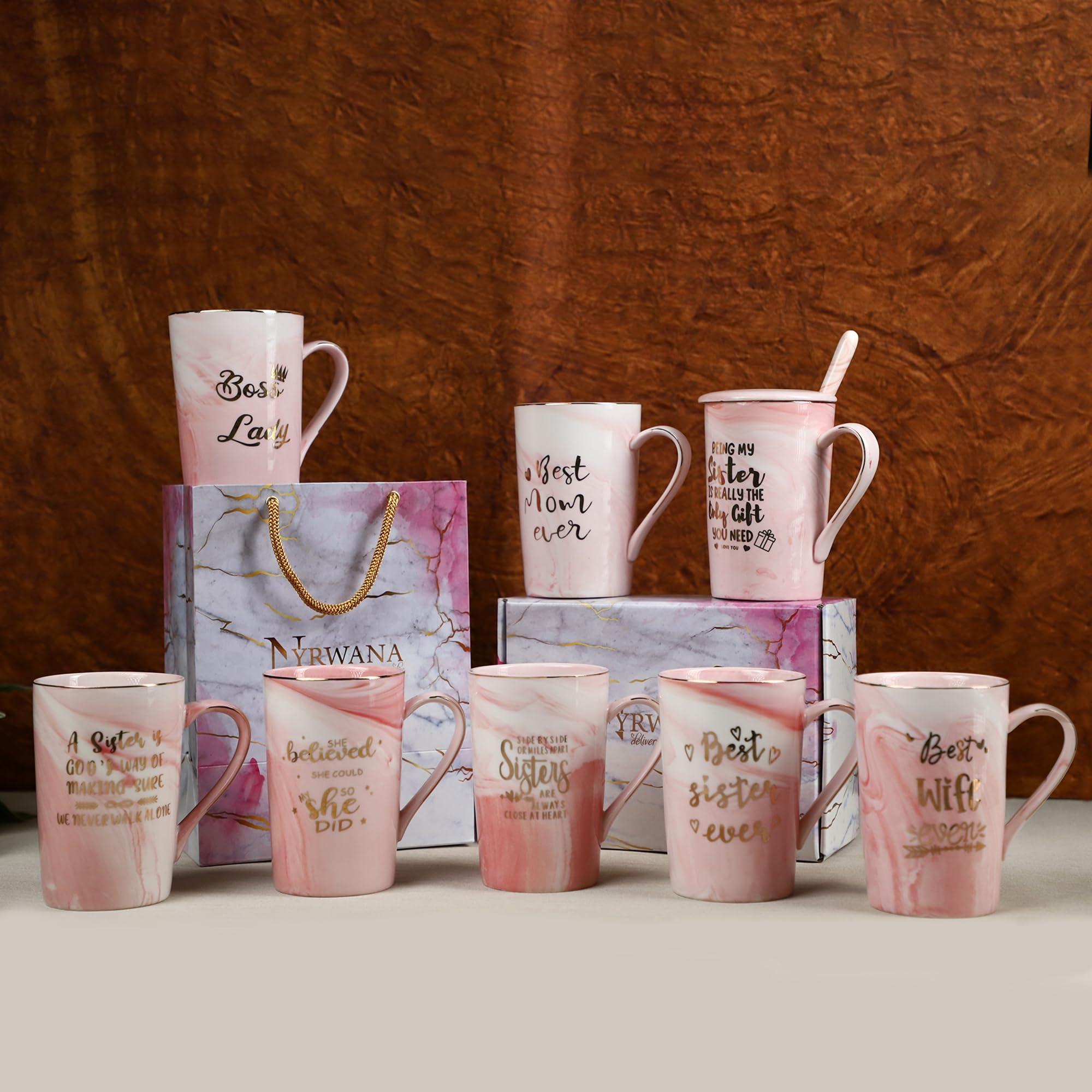 NYRWANA Coffee Mug, Birthday Gift for Girls, Birthday Gift for Women, Mugs for Coffee, Coffee Mug with Lid, Girls Gift Items for