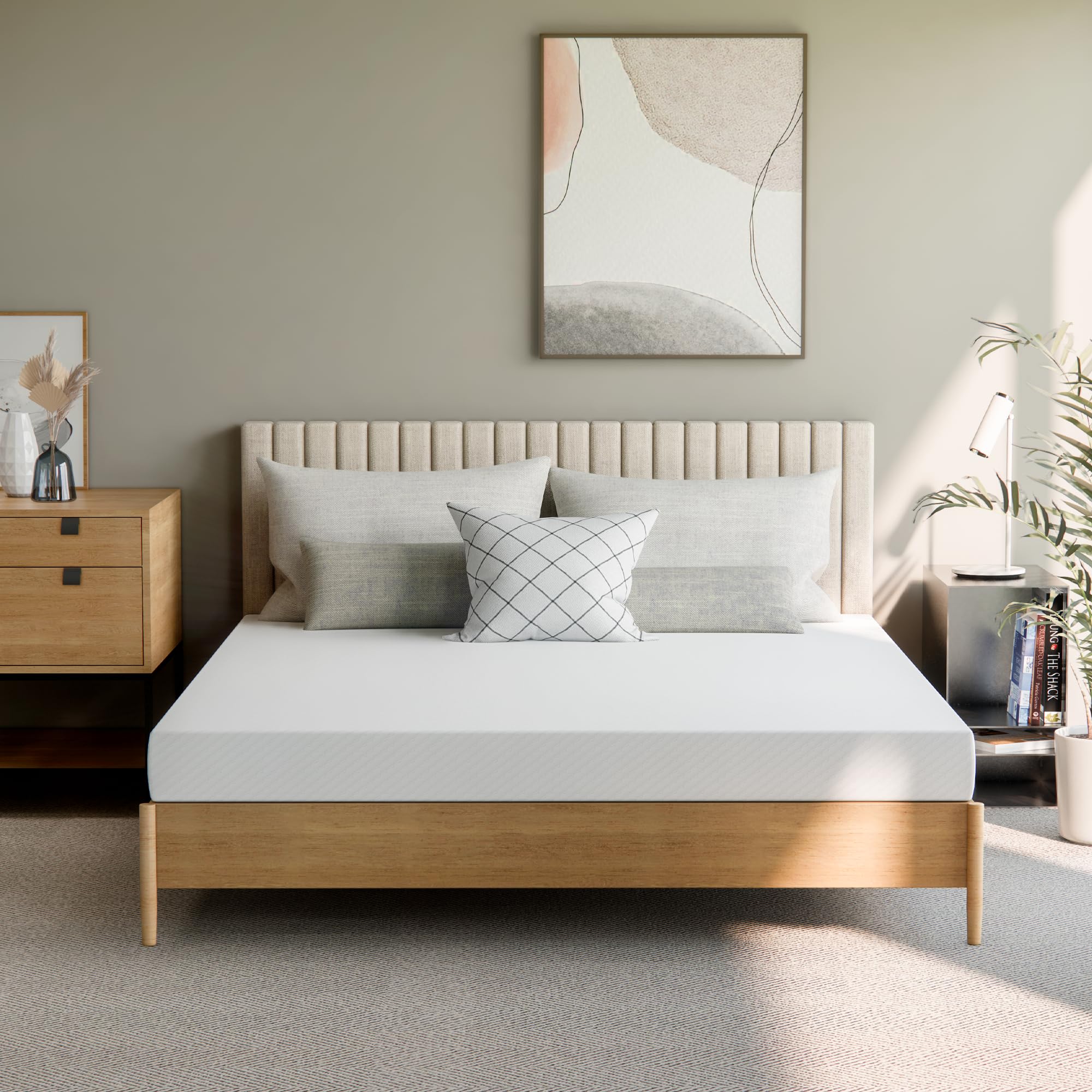 Gaeste 6 Inch Queen Cooling Memory Mattress Medium Firm Certipur-Us Certified Pressure Relief & Cool Sleep Mattress-In-A-Box Com