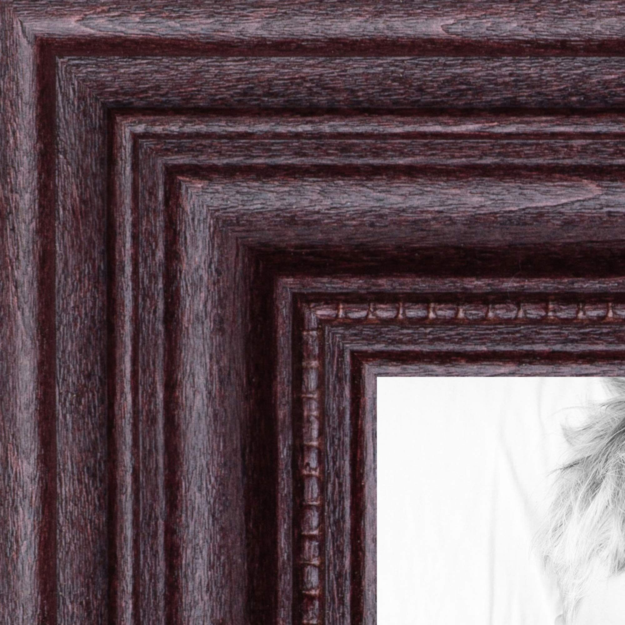 ArtToFrames 19x25 inch Dark Cherry Stain Wood Picture Frame, 2WOM0066-81375-YCHY-19x25