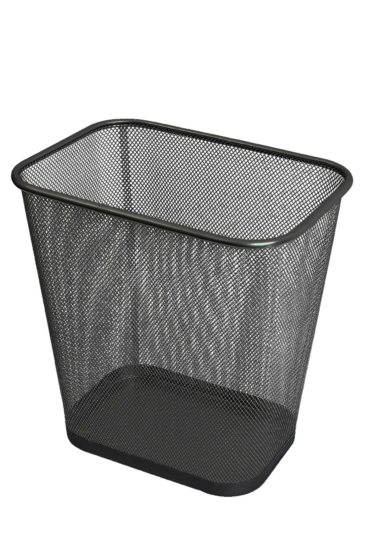 Ybm Home Mesh Wastebasket Trash Can For Home And Office Workspace, Metal Office Trash Can Rectangular-Shaped, 3.5 Gallon (6 Pack
