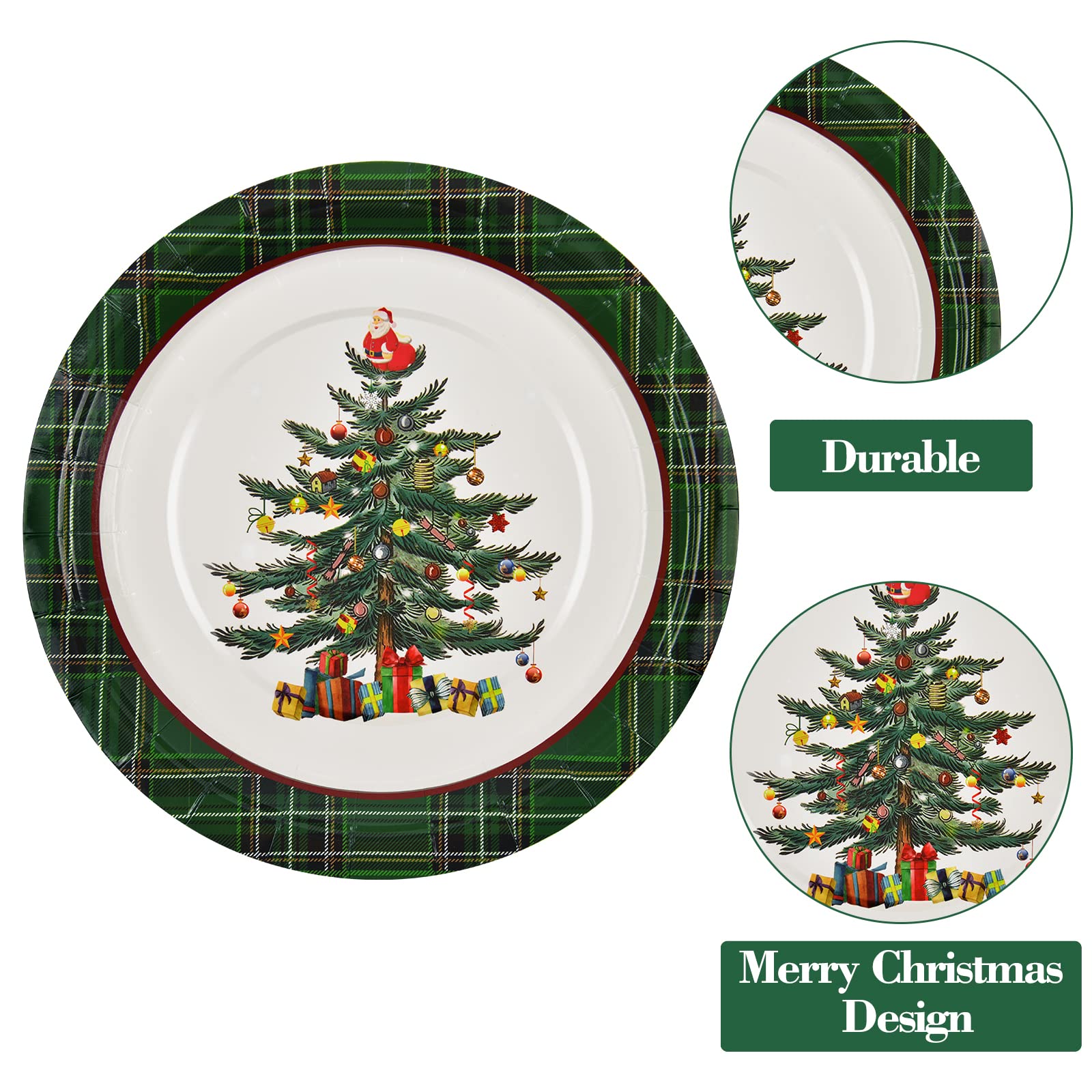 NatuBeau 200 PCS Thanksgiving Plates and Napkins Fall Paper Plates with Leaves and Pumpkins Disposable Party Supplies Decoration