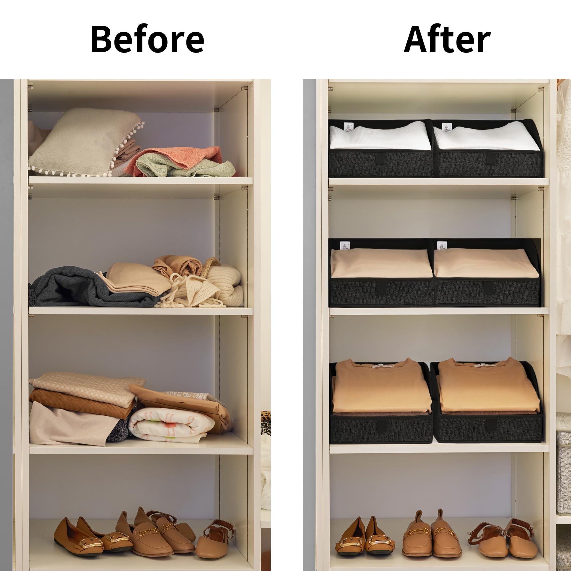 Granny Says Closet Organizer Bins, Trapezoid Storage Bin, Storage Baskets For Shelves, Collapsible Clothes Organizers And Storag