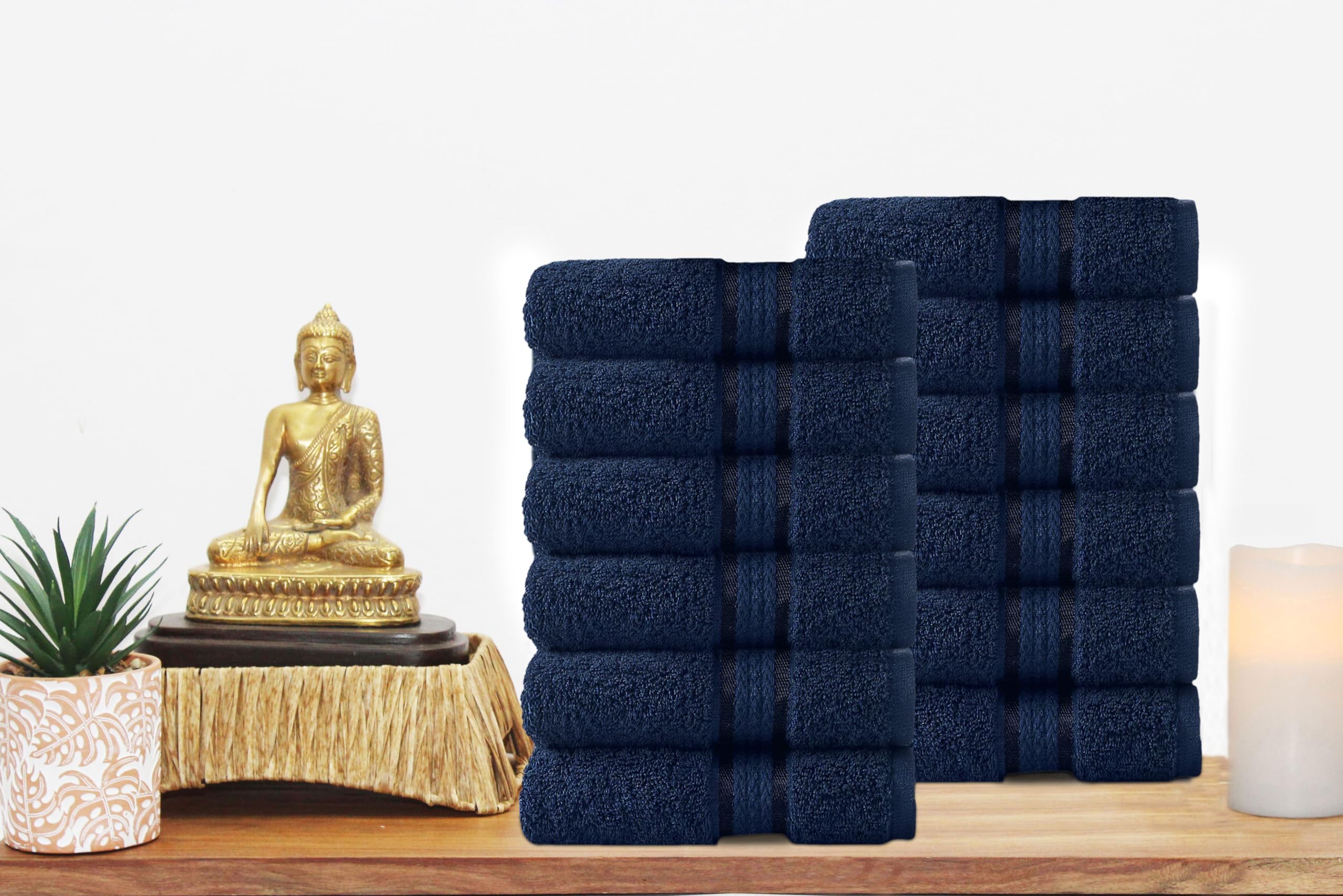 Cotton Craft Ultra Soft Washcloths -12 Pack- 12X12-100% Cotton Facecloths - Baby Wash Cloths - Absorbent Quick Dry Everyday Luxu