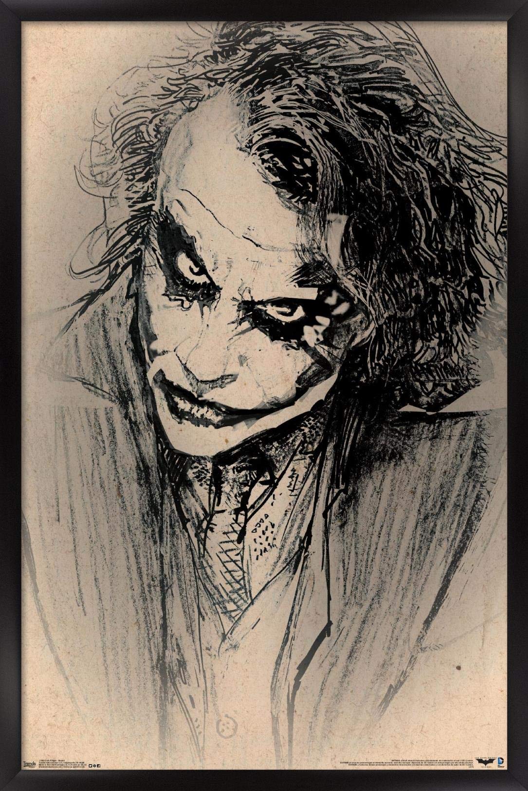 Trends International Wall Poster The Dark Knight Sketch, 22.375 X 34