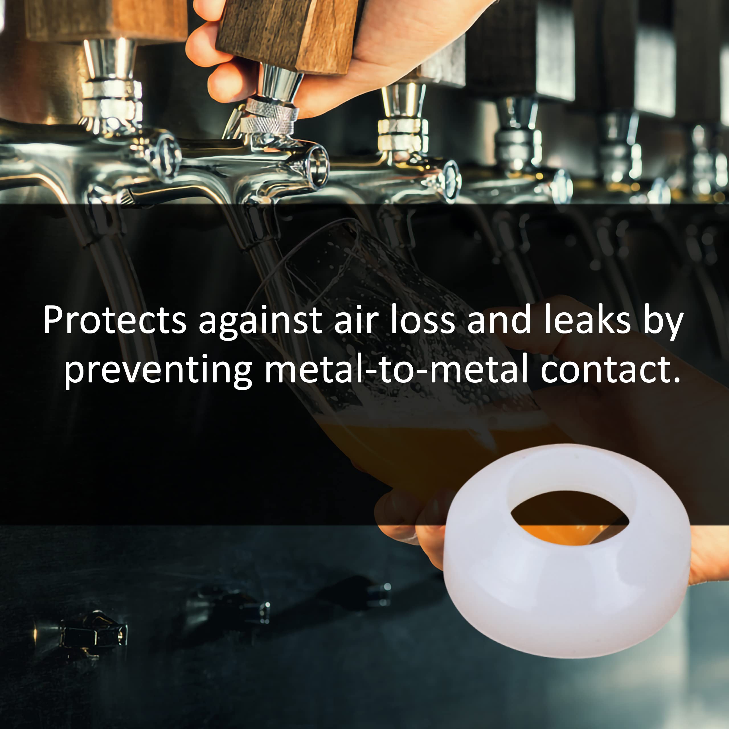 1/4 Inch Flare White Washer - 25 Pack