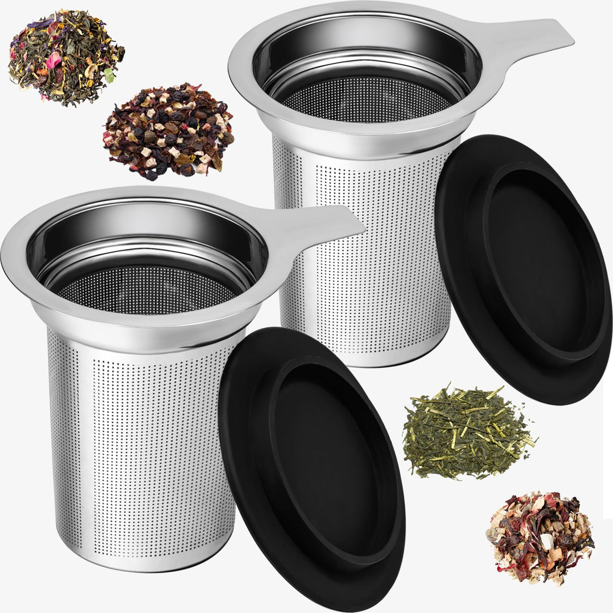 Paracity Tea Infuser For Loose Leaf Tea, Loose Leaf Tea Infuser With Handles, Tea Strainer Extra Fine 18/8 Stainless Steel, Tea