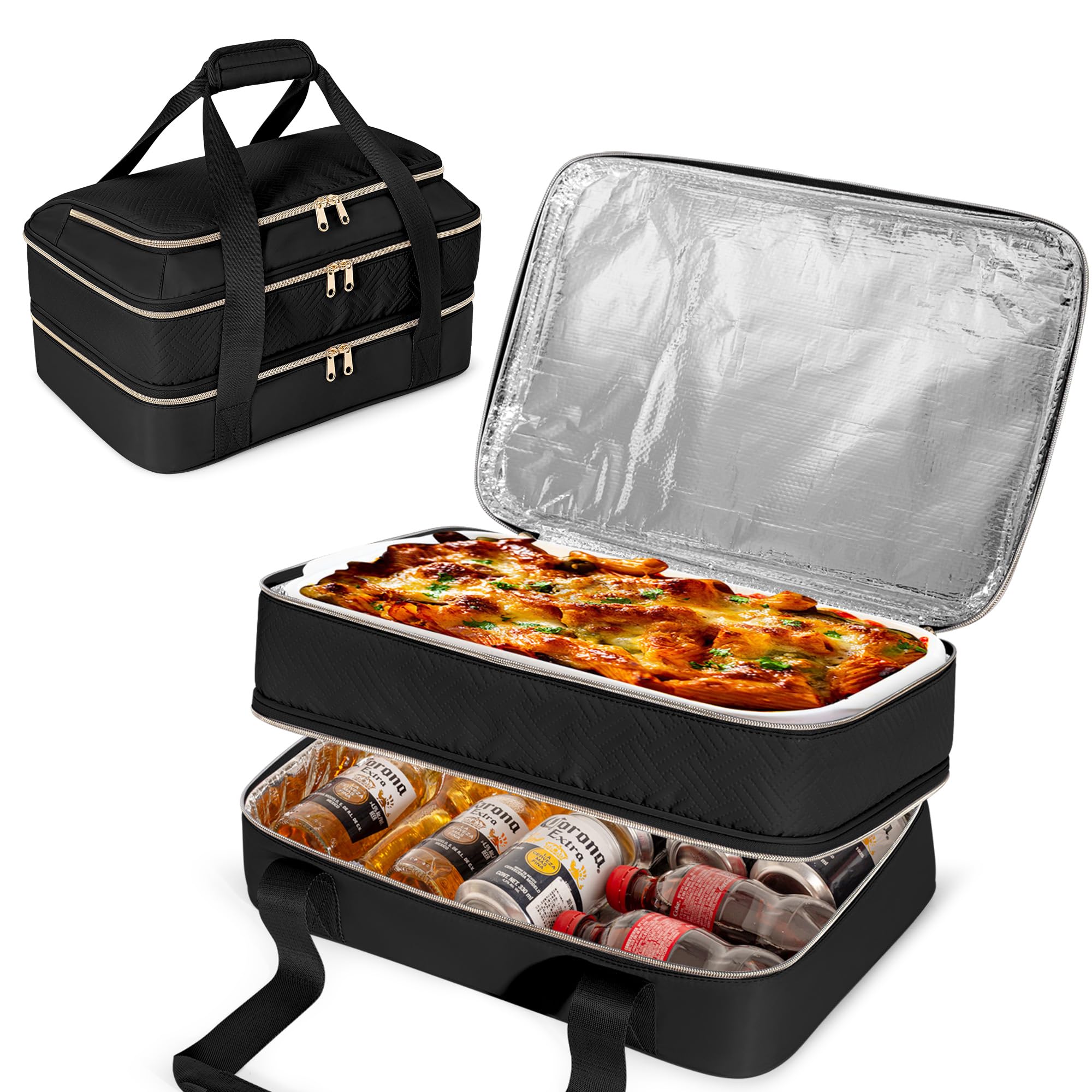 Prokva Insulated Casserole Carrier for Hot or Cold Food,Lasagna Lugger Tote