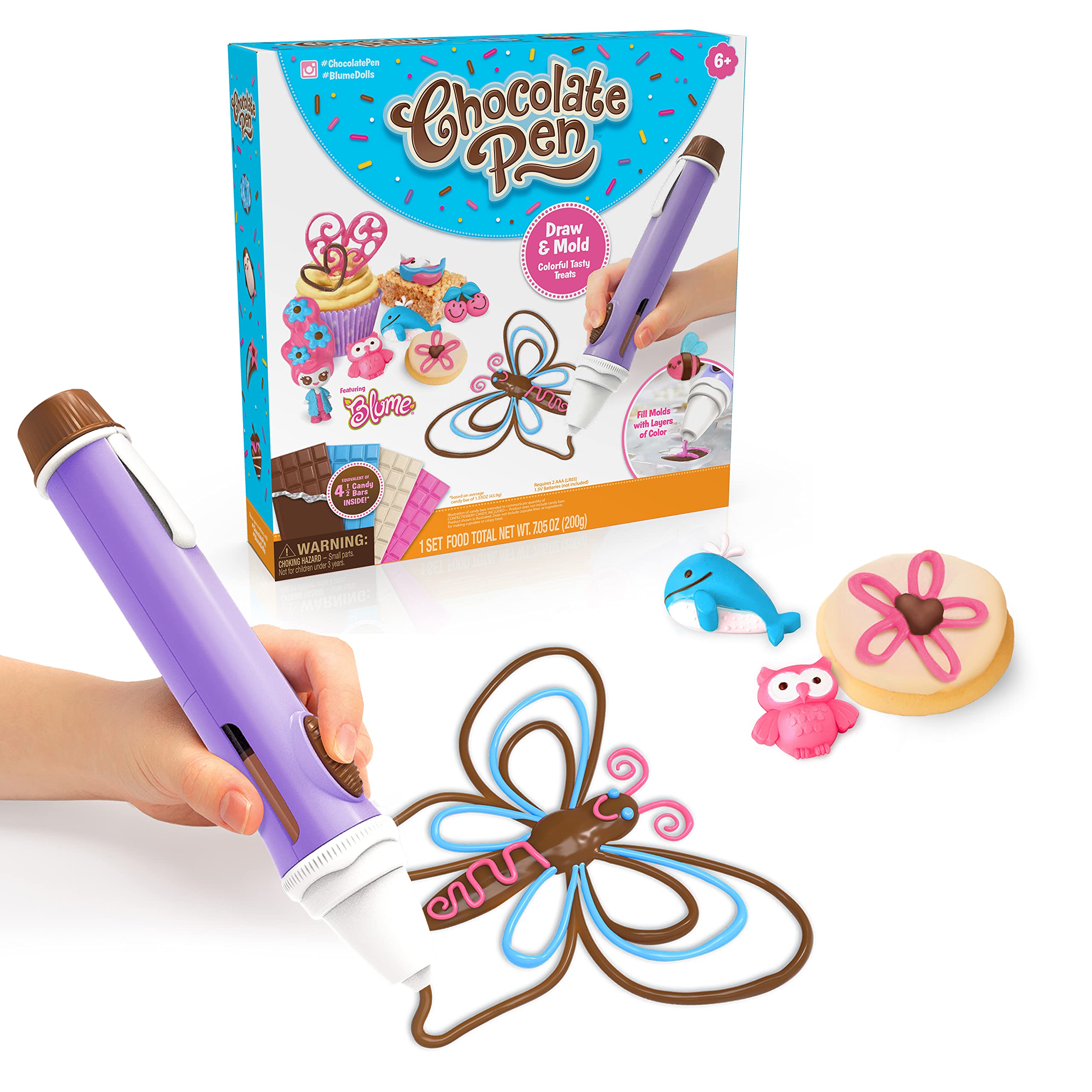 Chocolate Pen Real Cooking And 4 Bars Of Candy Chocolate, Kids Crafting Baking Kits, Draw In Chocolate And Diy Your Own Baking C