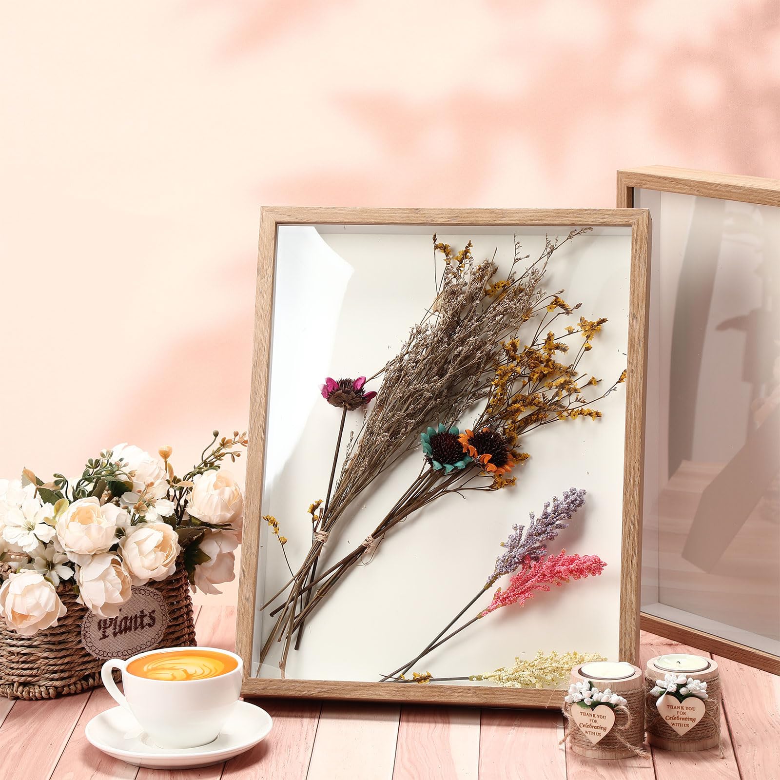 Ripeng 16 Pack Shadow Box Frame Display Case Picture Frame for Wedding Bouquet, Teacher Appreciation Crafts, Photos, Ticket, Chr