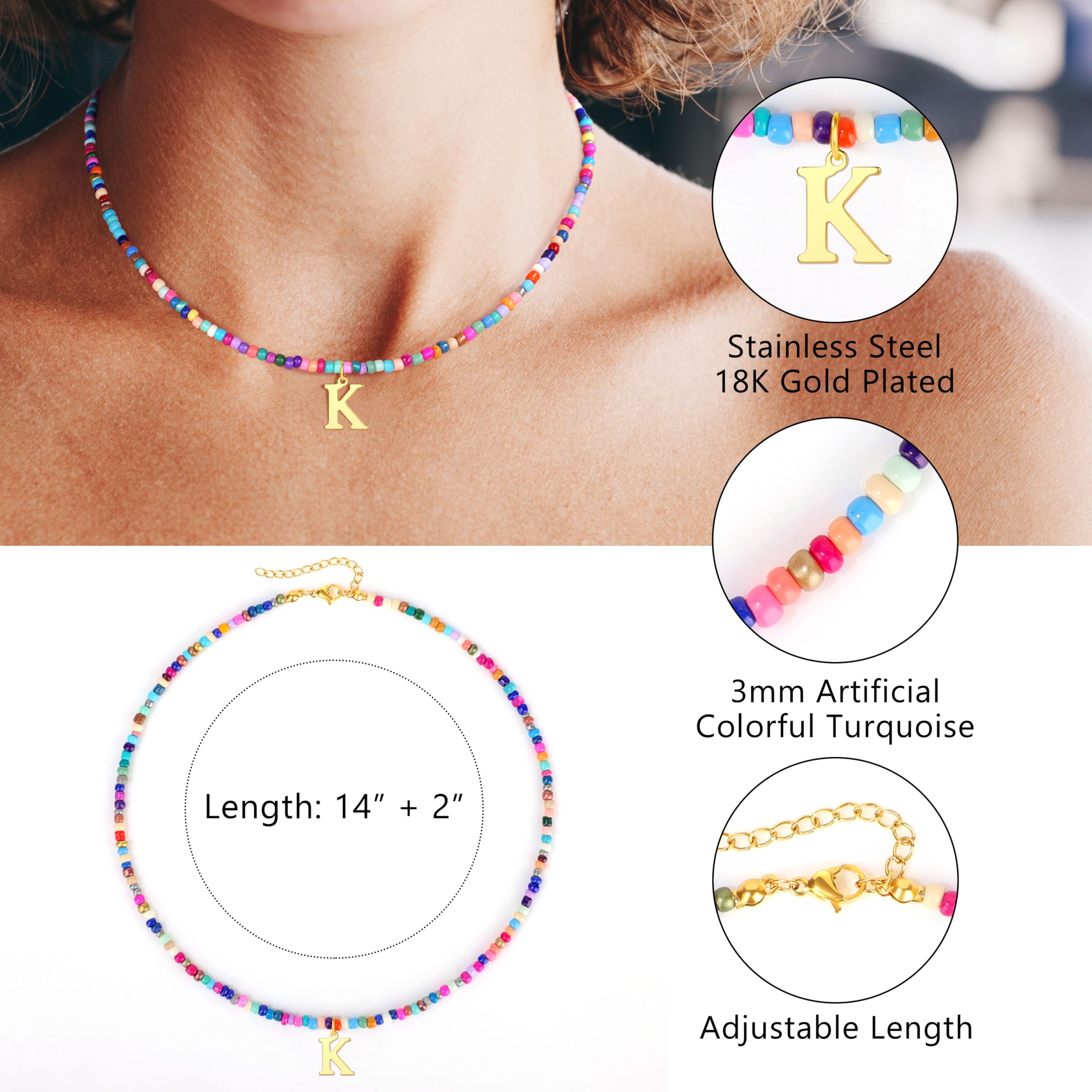 JSENGIFT Teen Girl Gifts - Trendy Pink Initial K Glass Decor - Perfect for Easter, Christmas, Valentine's Day & Birthdays - Medium Size