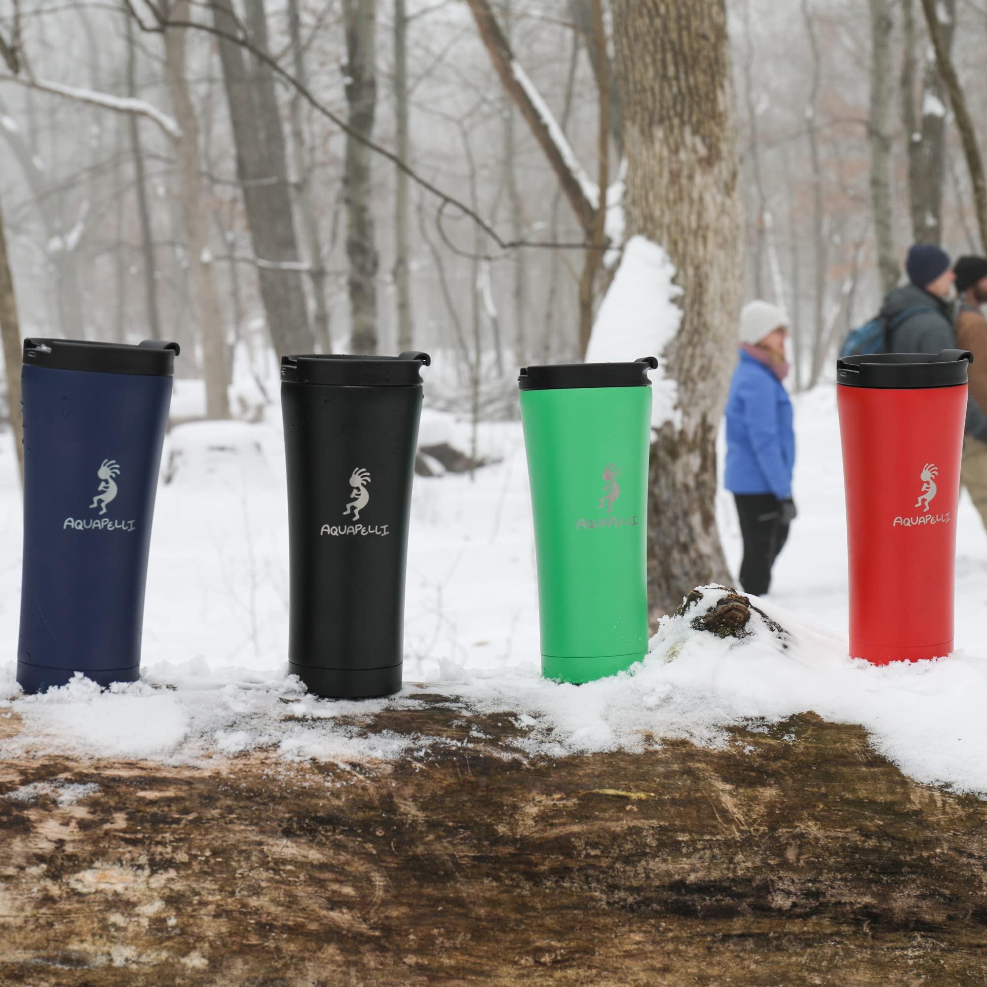 Aquapelli Vacuum Insulated Travel Coffee Mug, 16 Ounces, Willow Green