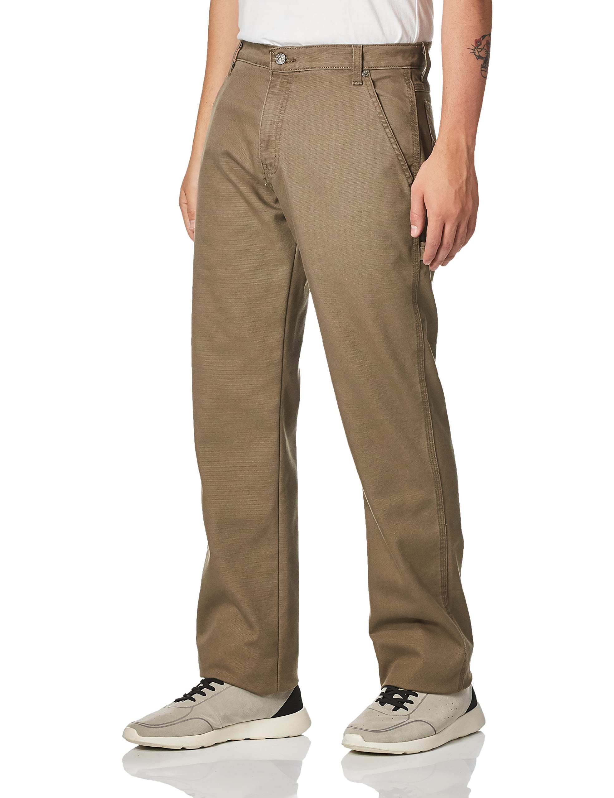 Dickies Mens Regular Tough Max Duck Carpenter Pant, Stonewashed Mushroom, 38W X 32L