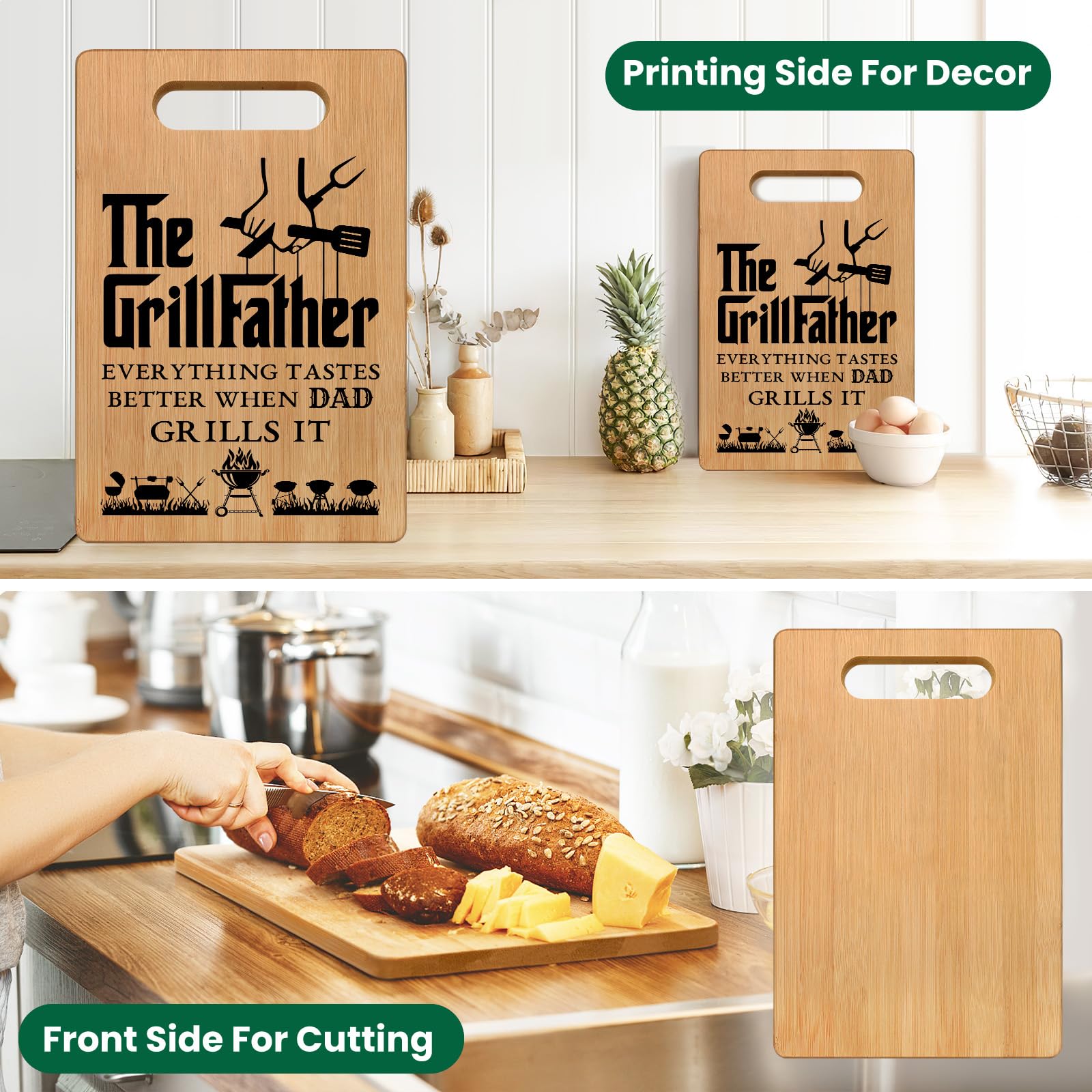 Dad Gifts from Daughter Fathers Day, Best Dad Birthday Gifts from Daughter Son, Unique Cutting Board Gift for Dad, Cool Birthday