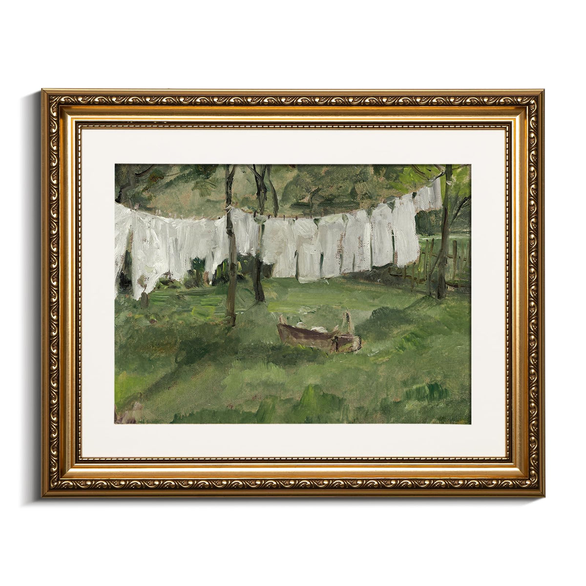 Viyyiea Gold Framed Canvas Wall Art For Living Room,Vintage Laundry Ro ...