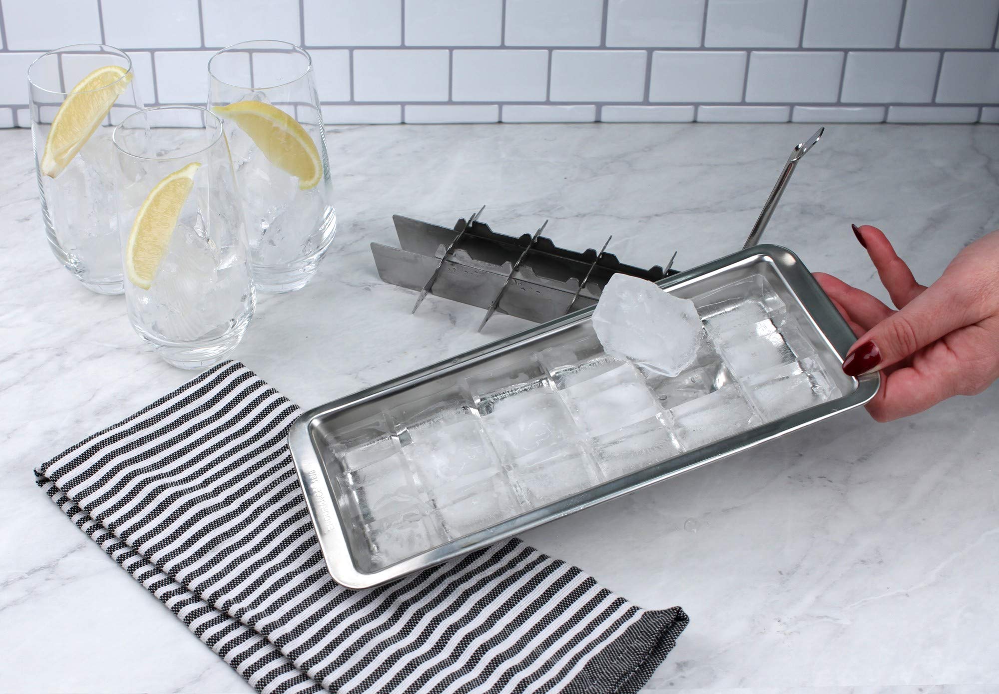 Endurance Stainless Steel 18 Cube Ice Cube Tray, Set Of 2
