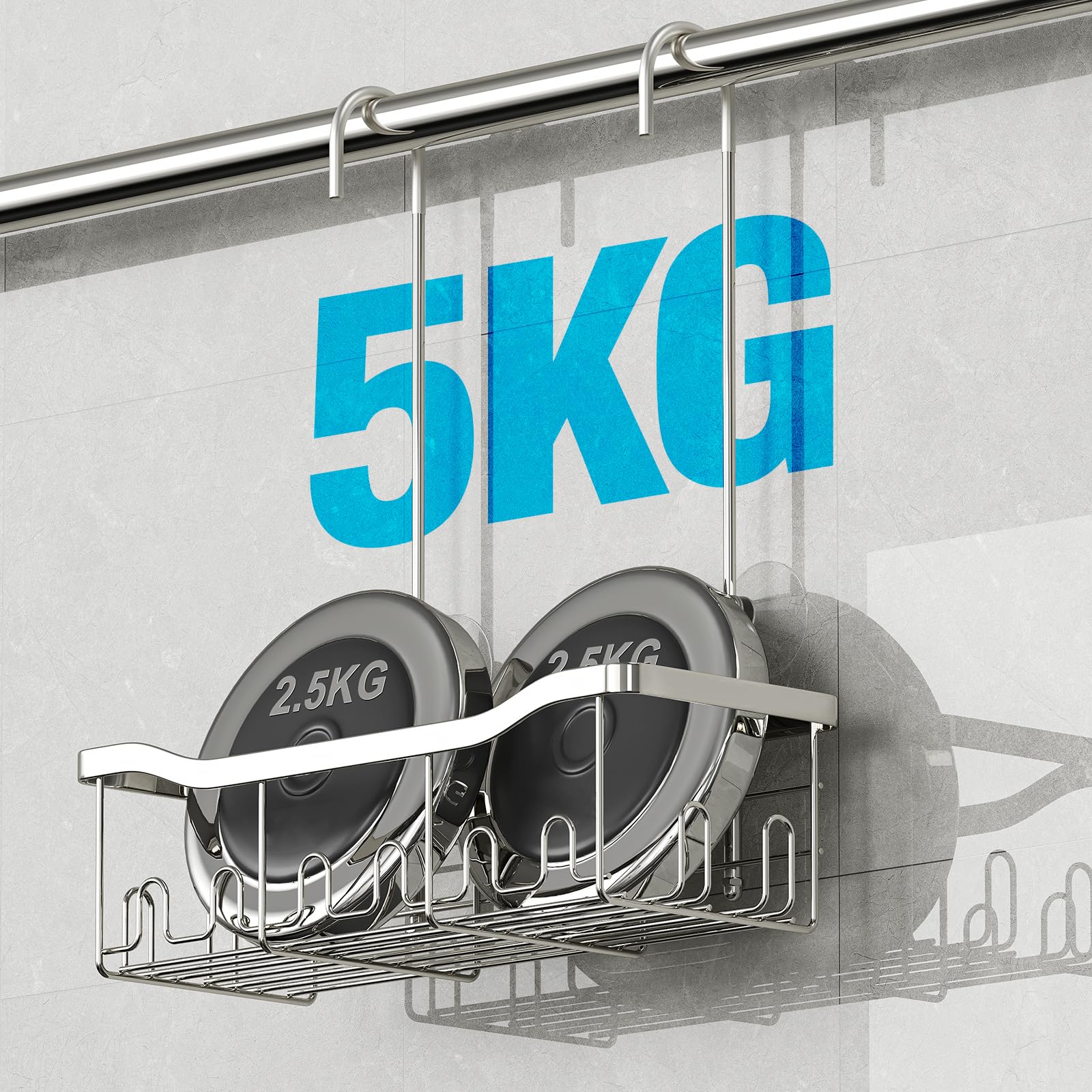 Byt Shower Caddy Hanging, Shower Organizer Hanging For Bathroom, Shower Basket With Hooks, Shower Storage, Shower Shelf No Drill