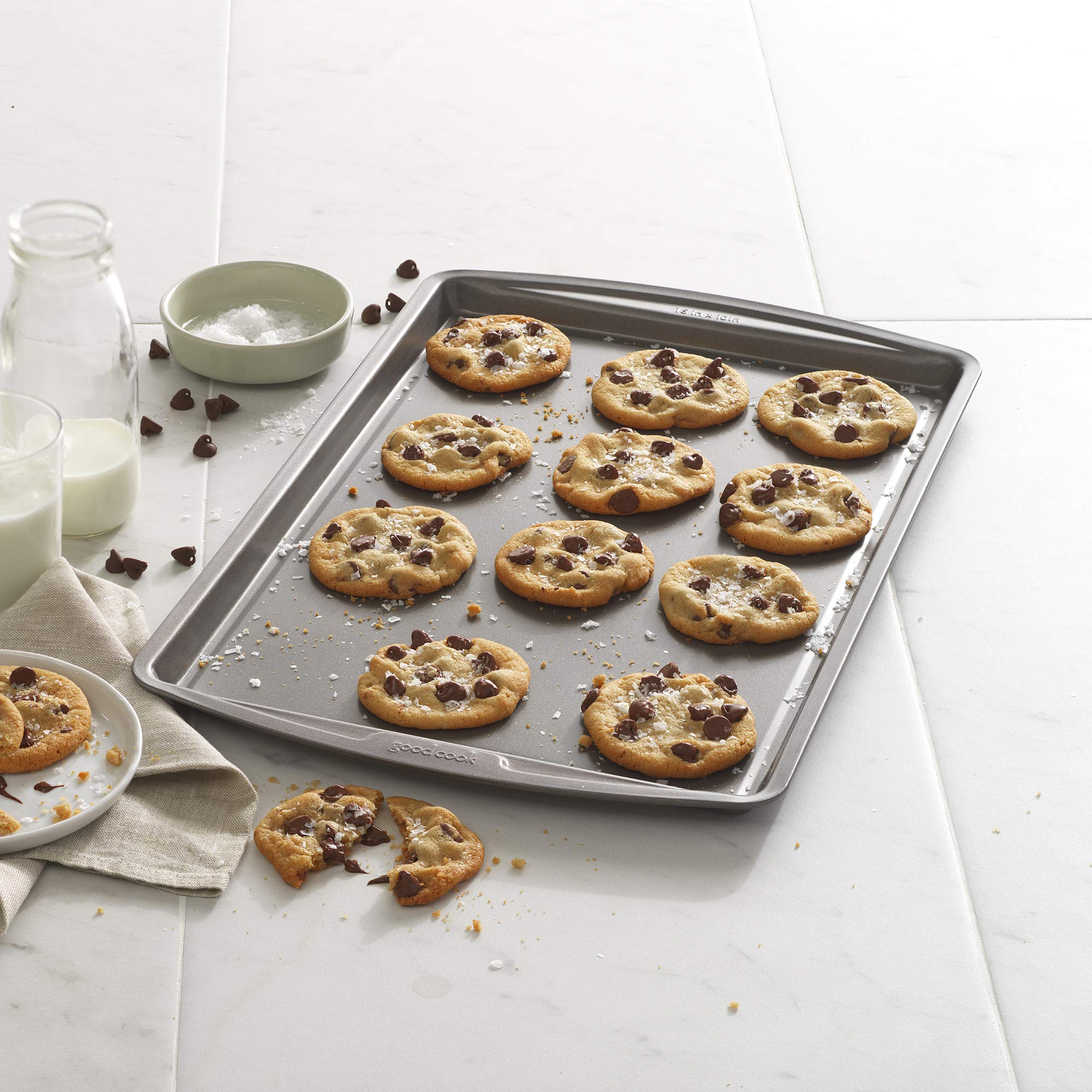 Good Cook Premium Nonstick 15'' X 10'' Medium Cookie Sheet, 4 Pack