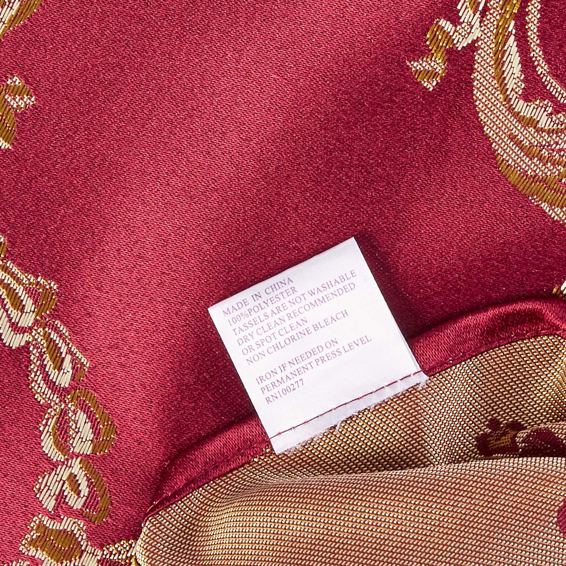Prestige Damask 13'' X 70'' Burgundy Table Runner