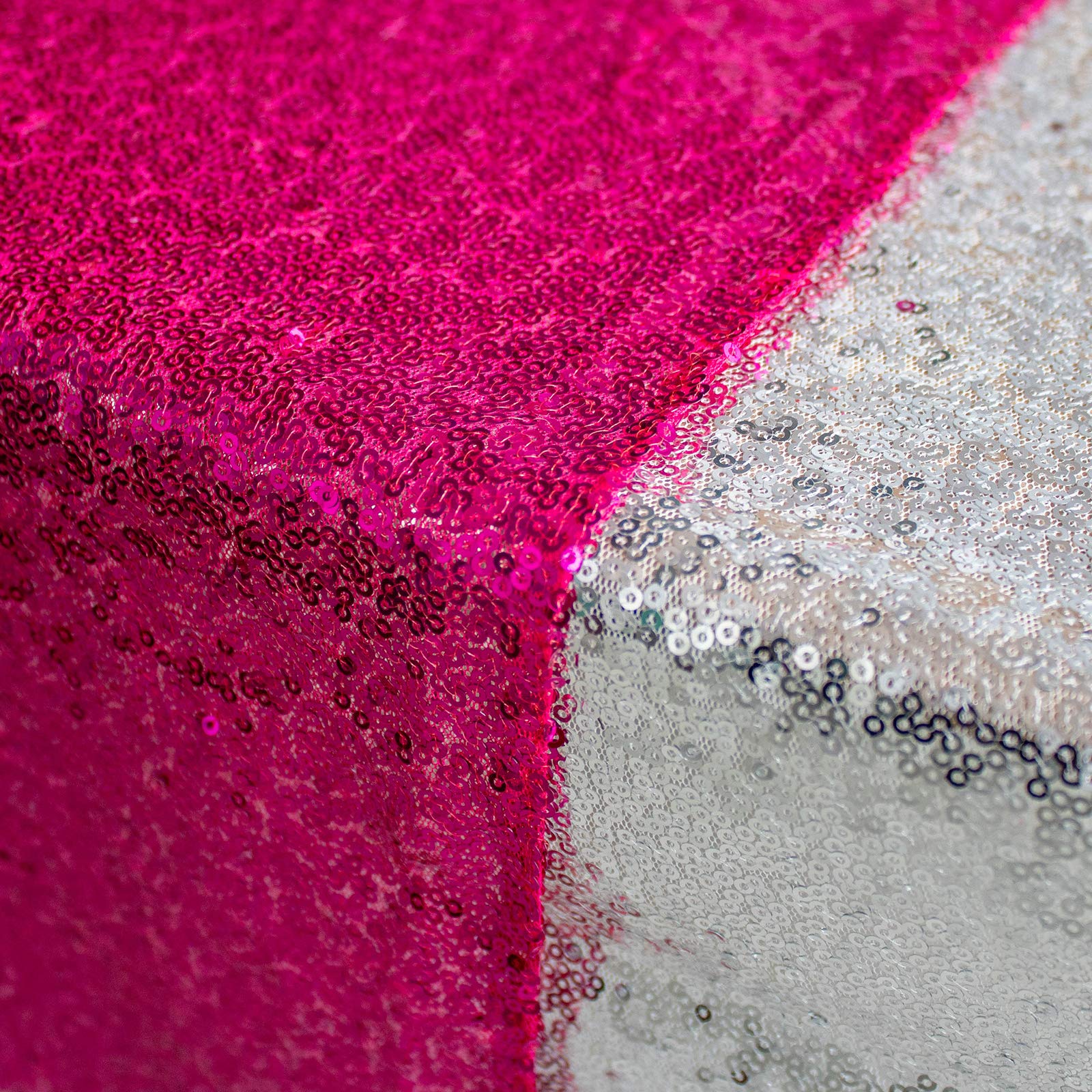 Jyflzq Hot Pink Sequin Table Runner 12'' X 72'' Pack Of 10 Sparkly Fuchsia Metallic Table Runner Glitter Sequin Runner For Table