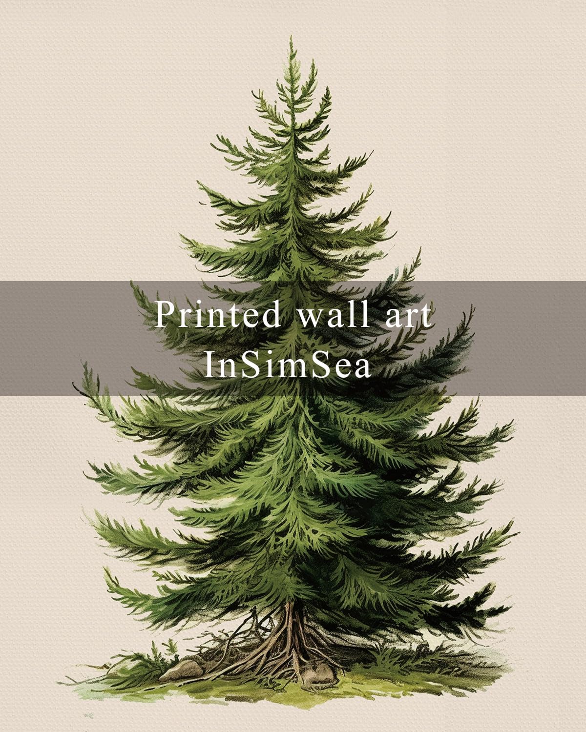 InSimSea Christmas Decor Framed Wall Art, Christmas tree Canvas Painting, elegant Holiday decor Unique Christmas Gifts For Table