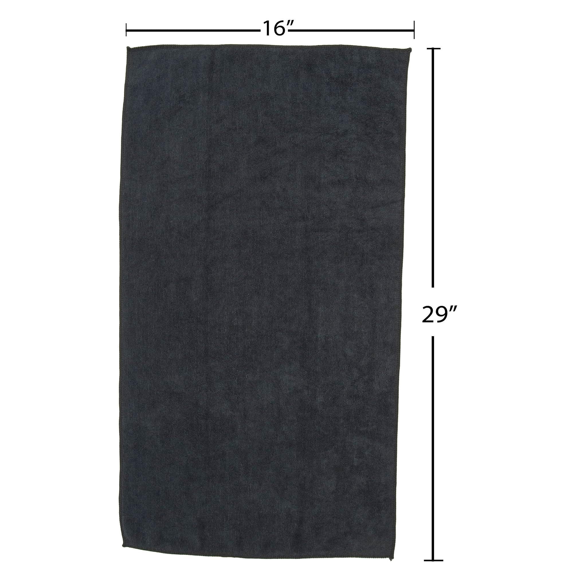Fromm Softees Microfiber Salon Hair Towels for Hairstylists, Barbers, Spa, Gym in Black, 16'' by 29'', 10 count Perfect Hair Car