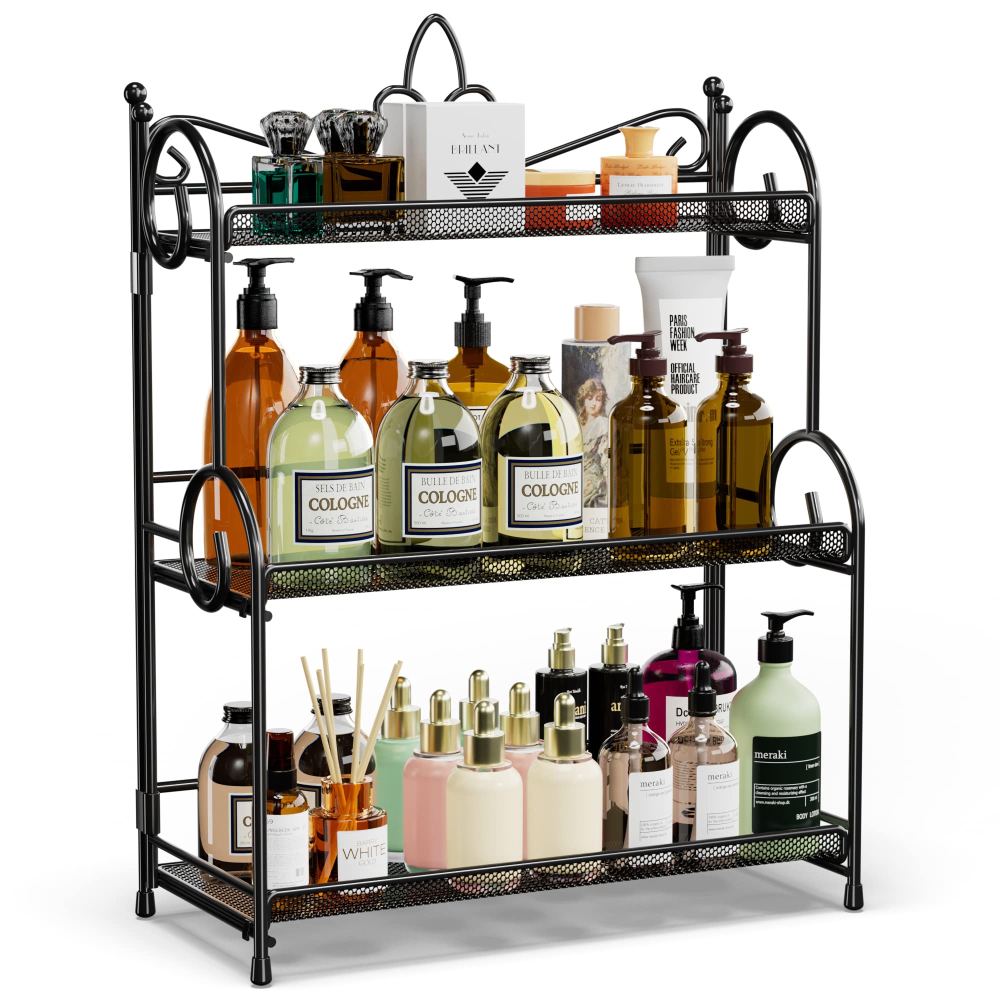 Yiukea Bathroom Organizer Countertop - 3 Tier Spice Rack Organizer, Counter Organization And Storage For Bathroom, Kitchen, Bedr