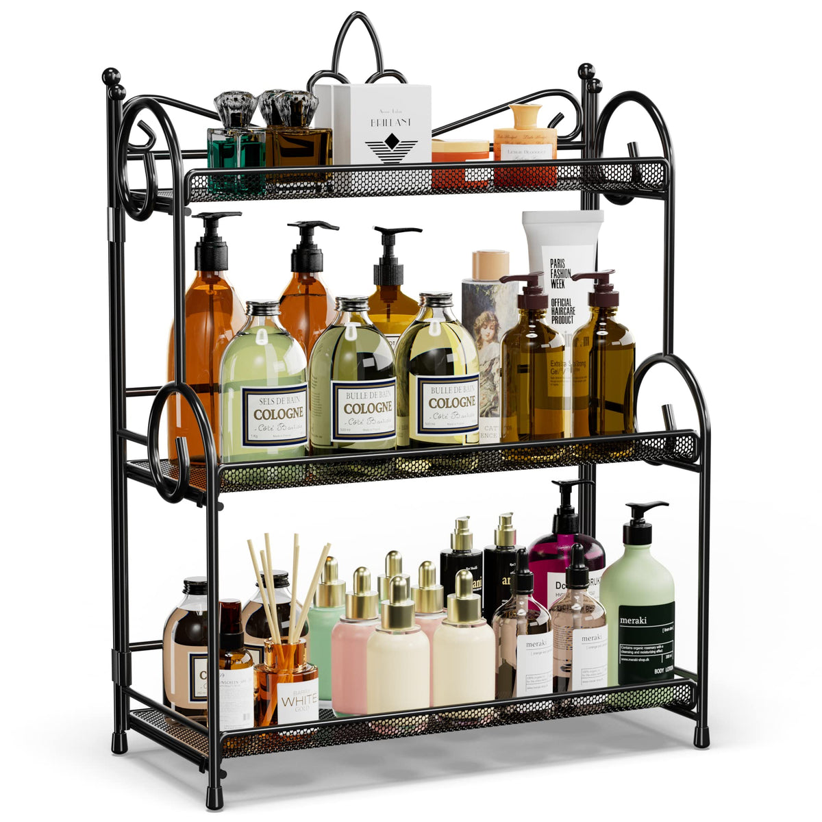 Yiukea Bathroom Organizer Countertop - 3 Tier Spice Rack Organizer, Counter Organization And Storage For Bathroom, Kitchen, Bedr