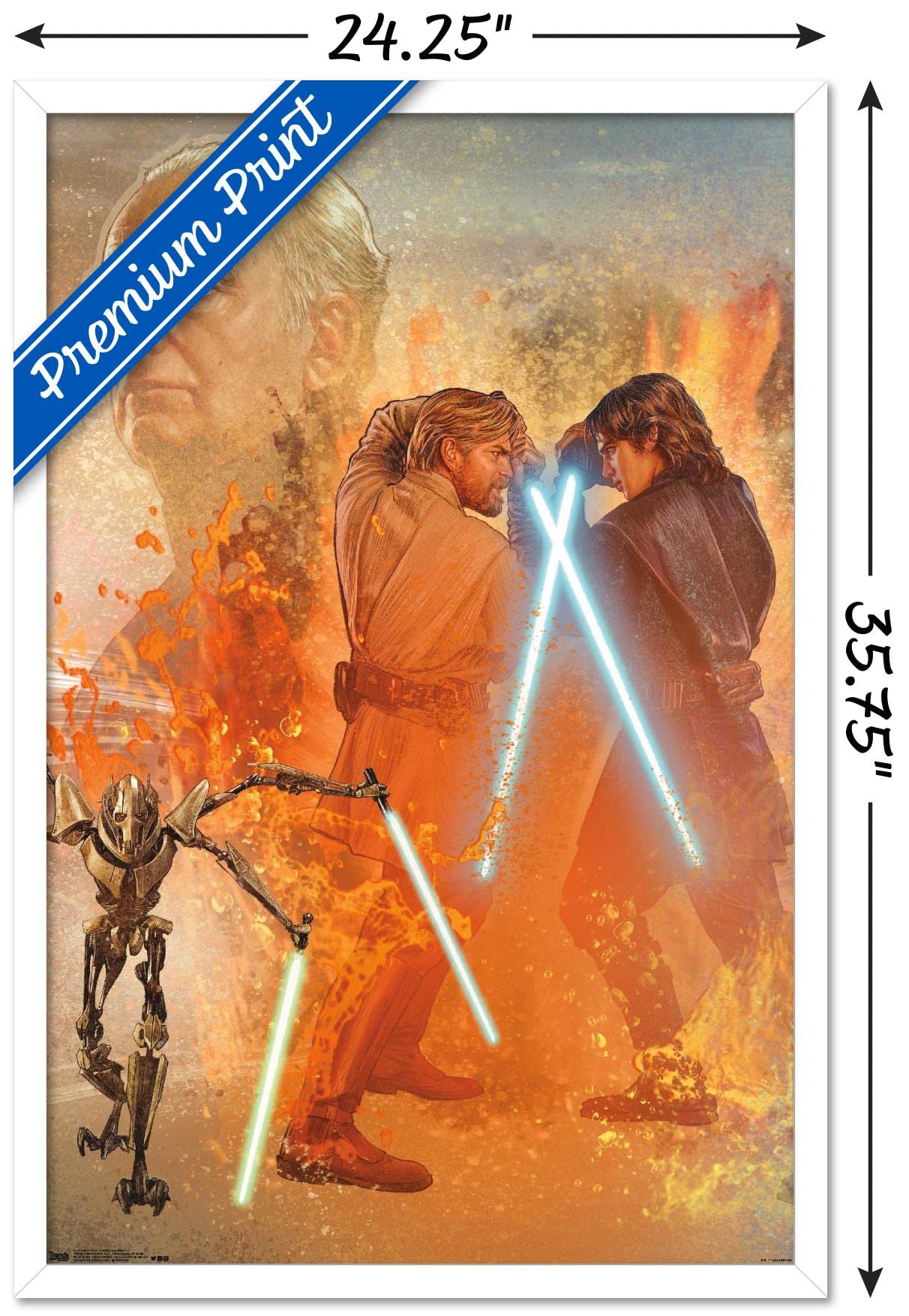 Trends International Star Wars: Revenge Of The Sith - Celebration Mural Wall Poster, 22.375'' X 34'', White Framed Version