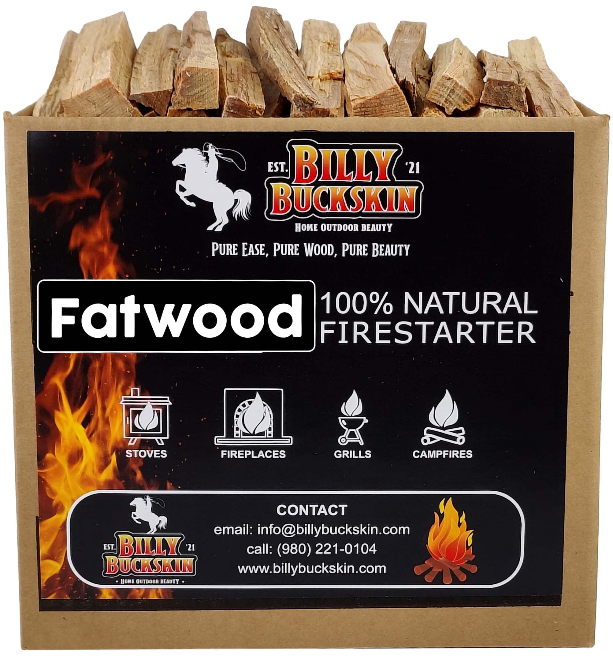 10 Lbs. Fatwood Fire Starter Sticks, Perfect Fire Starters For Fire Pit, Campfires, Fireplaces, Bonfires, Bbq & Wood Stoves, Eas