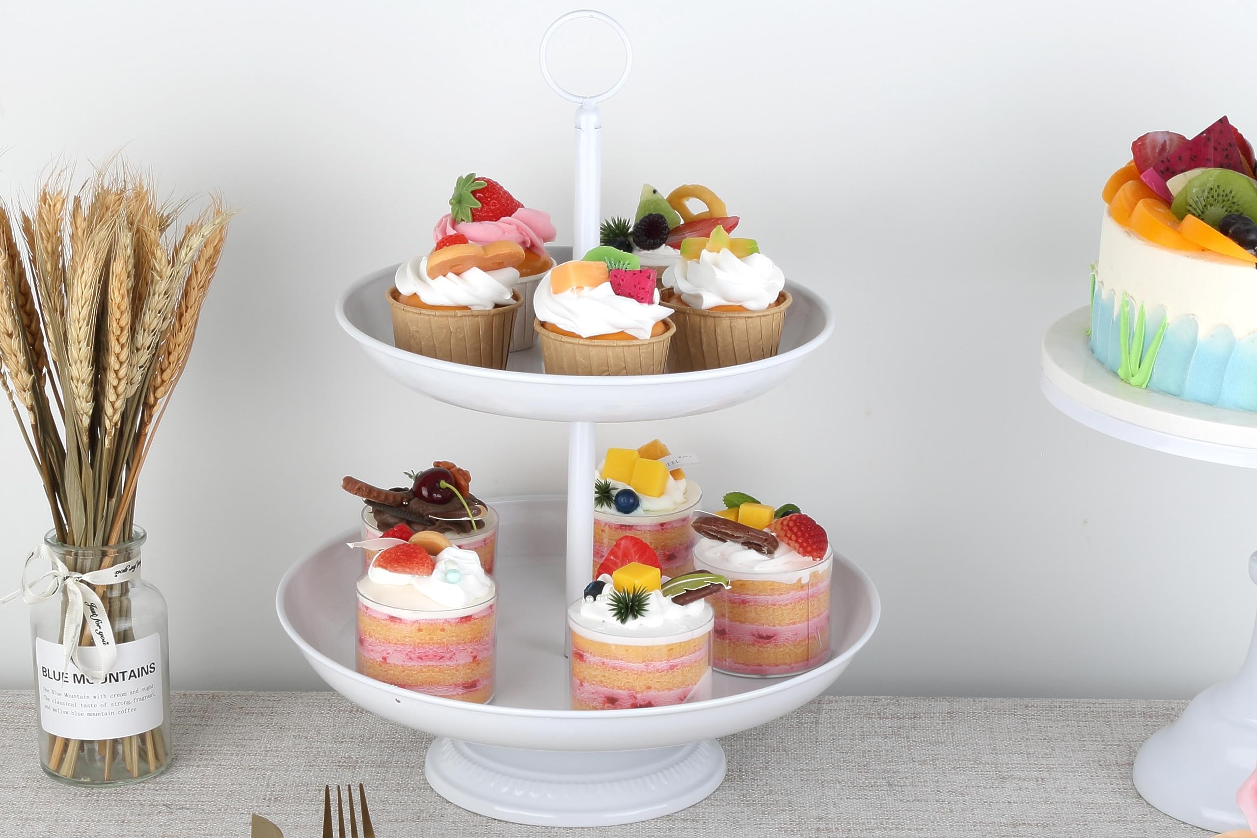 6 Pcs Metal Cake Stand Sets For Dessert Table, Cake Pop Stand Set & Dessert Table Trays & Tiered Cupcake Holder Perfect Display