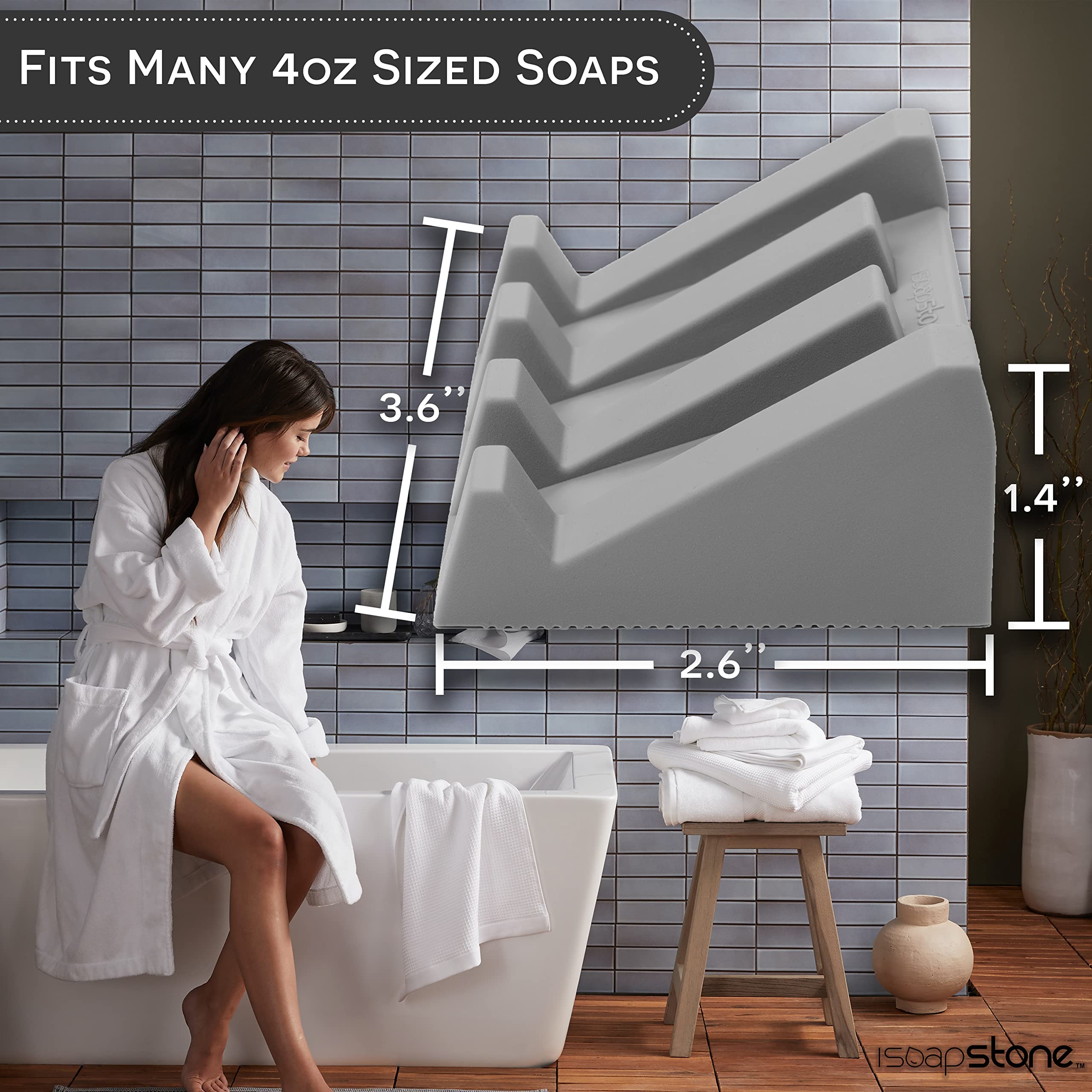 Isoapstone Silicone Soap Dish Self Draining Shower Waterfall Bar Holder Tray With Drain Saver For Kitchen Bathroom Accessories S