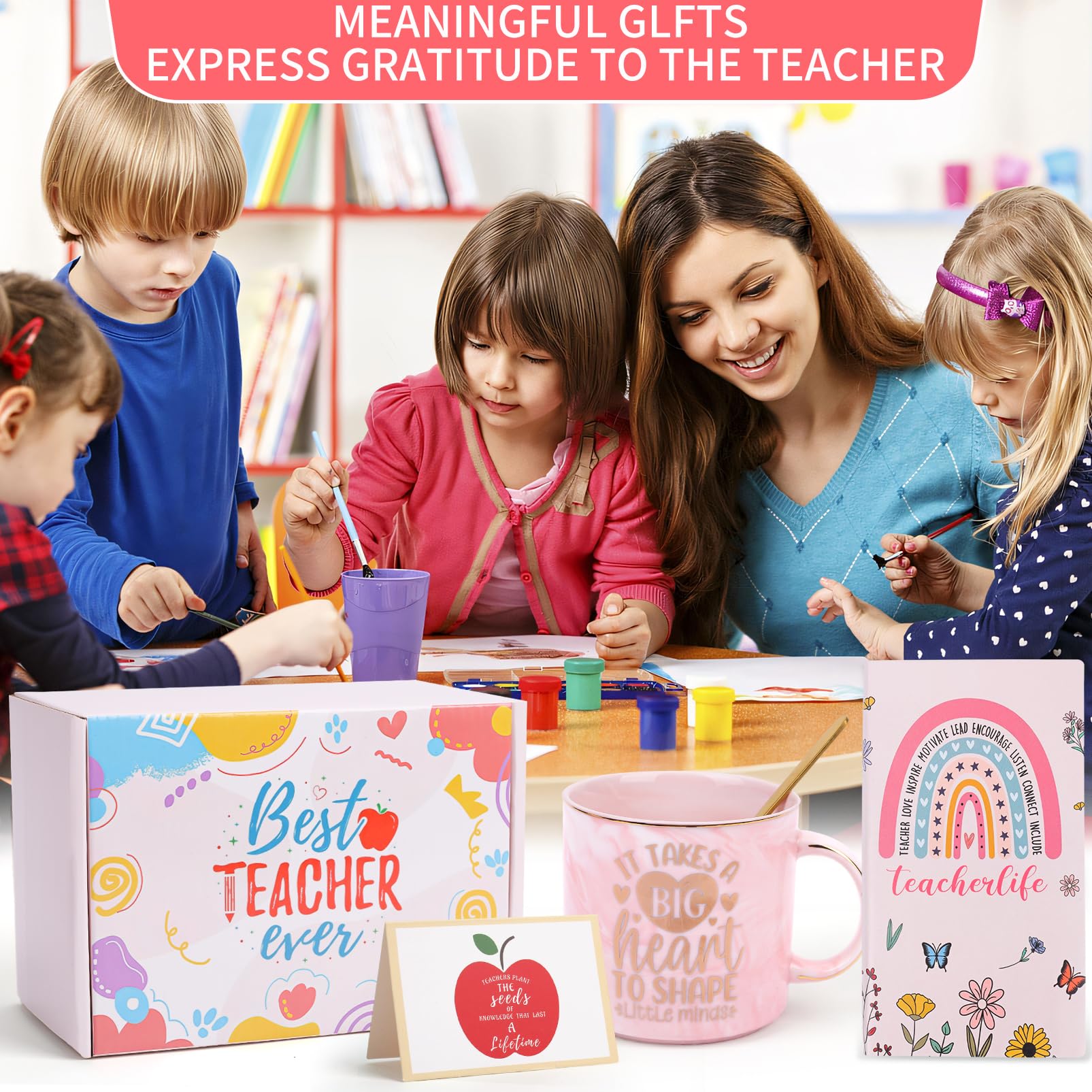 DHQH Teacher Appreciation Gift Sets from Student Teacher Gifts Basket for Women Unique Funny Christmas/Retirement/Birthday Thank