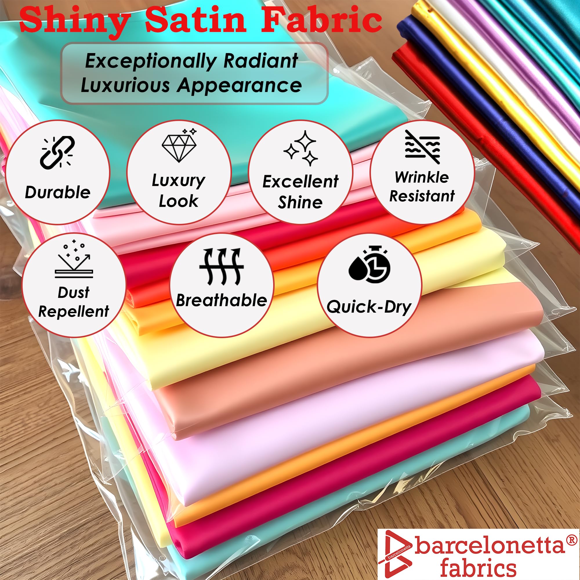 Charmeuse Satin Fabric  5 Yards Continuous  60 Wide  Silky, Bridal  Decoration, Fashion Crafts (White, 5 Yd)