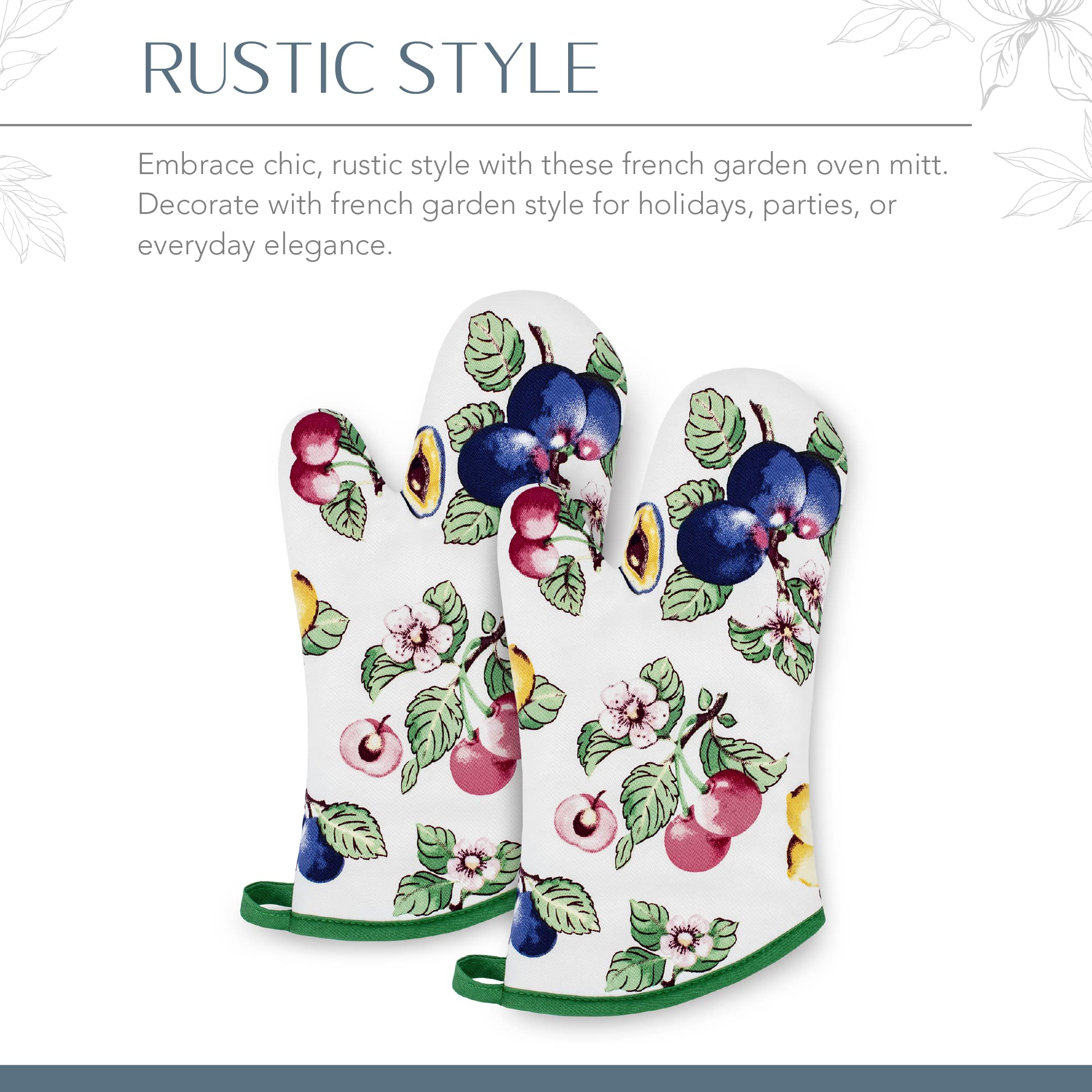 Villeroy & Boch French Garden Oven Mitt, Single Oven Mitt, Kitchen Decor