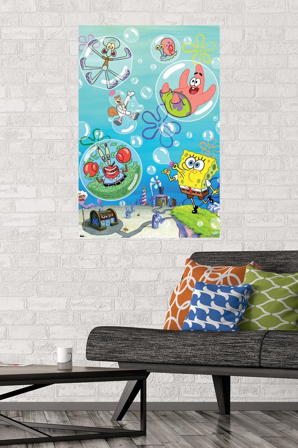 Trends International Nickelodeon Spongebob Squarepants - Bubbles Wall Poster, 22.375'' X 34'', Premium Unframed Version