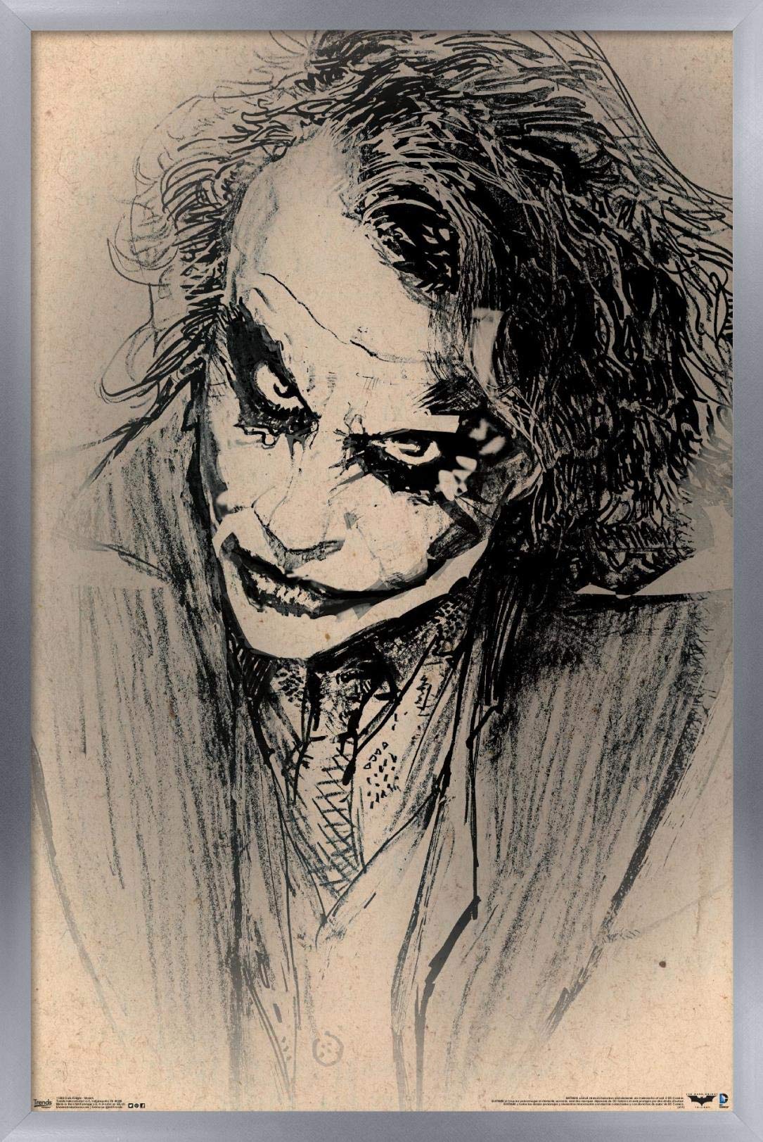 Trends International Dark Knight-Sketch Wall Poster, 24.25'' X 35.75'', Multi