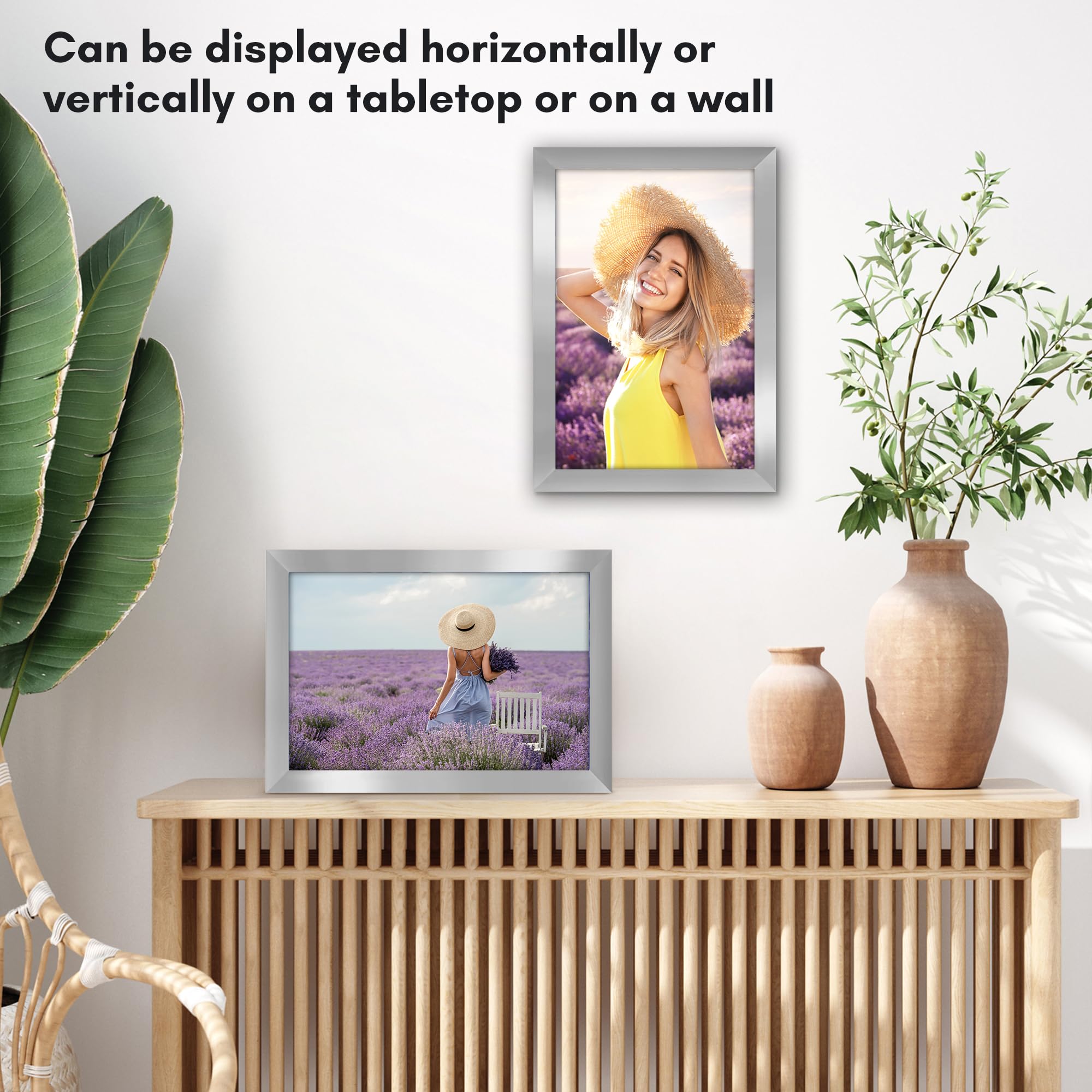 Americanflat A4 Picture Frame with Shatter-Resistant Glass - 8.3x11.7 Frame with Engineered Wood - Signature Collection - A4 Fra