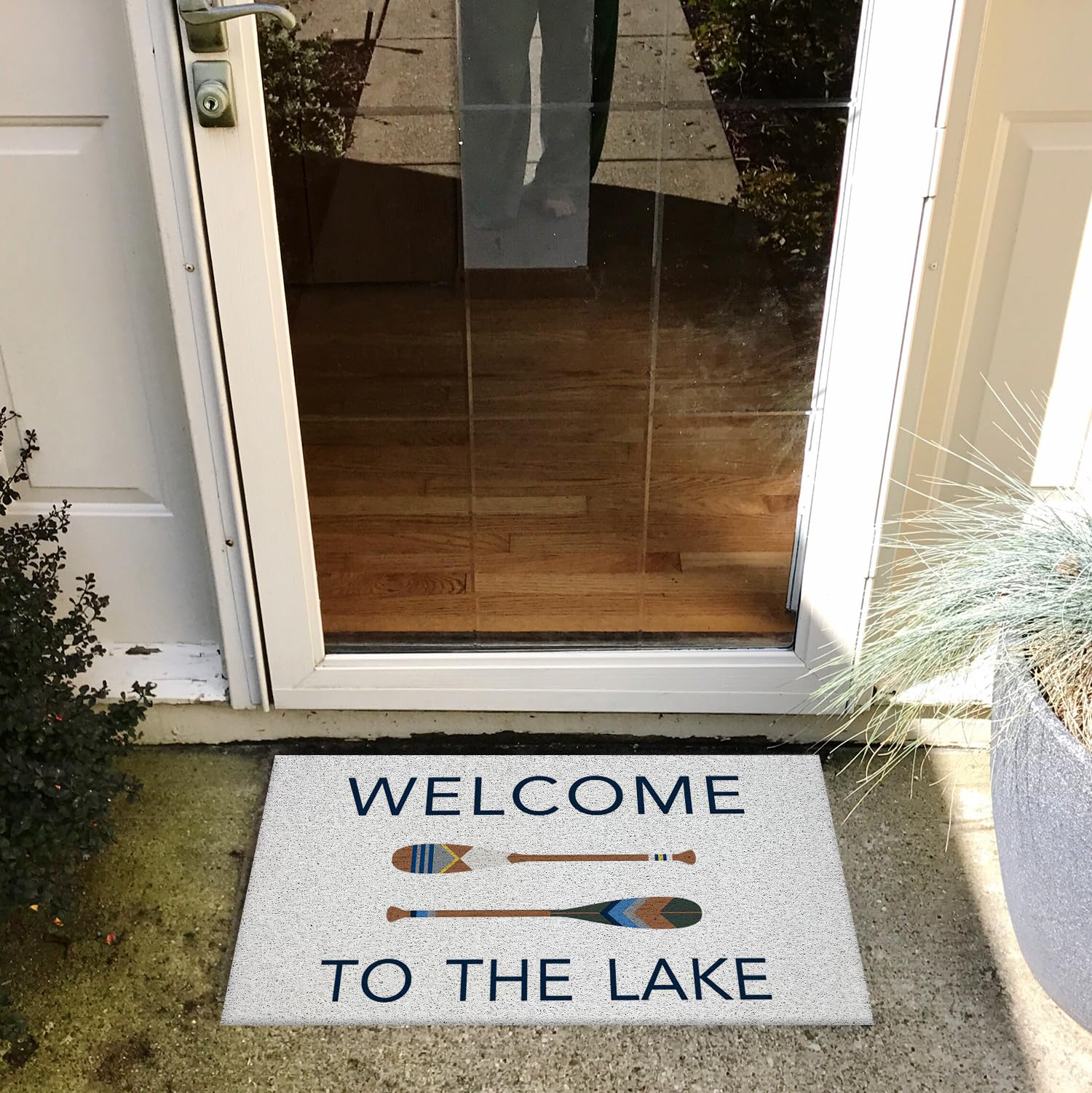 Nogrit Welcome To The Lake Door Mat, Lake House Welcome Mats Outdoor Entrance, Lake House Decor For The Home, Lake Decor Bath Ma