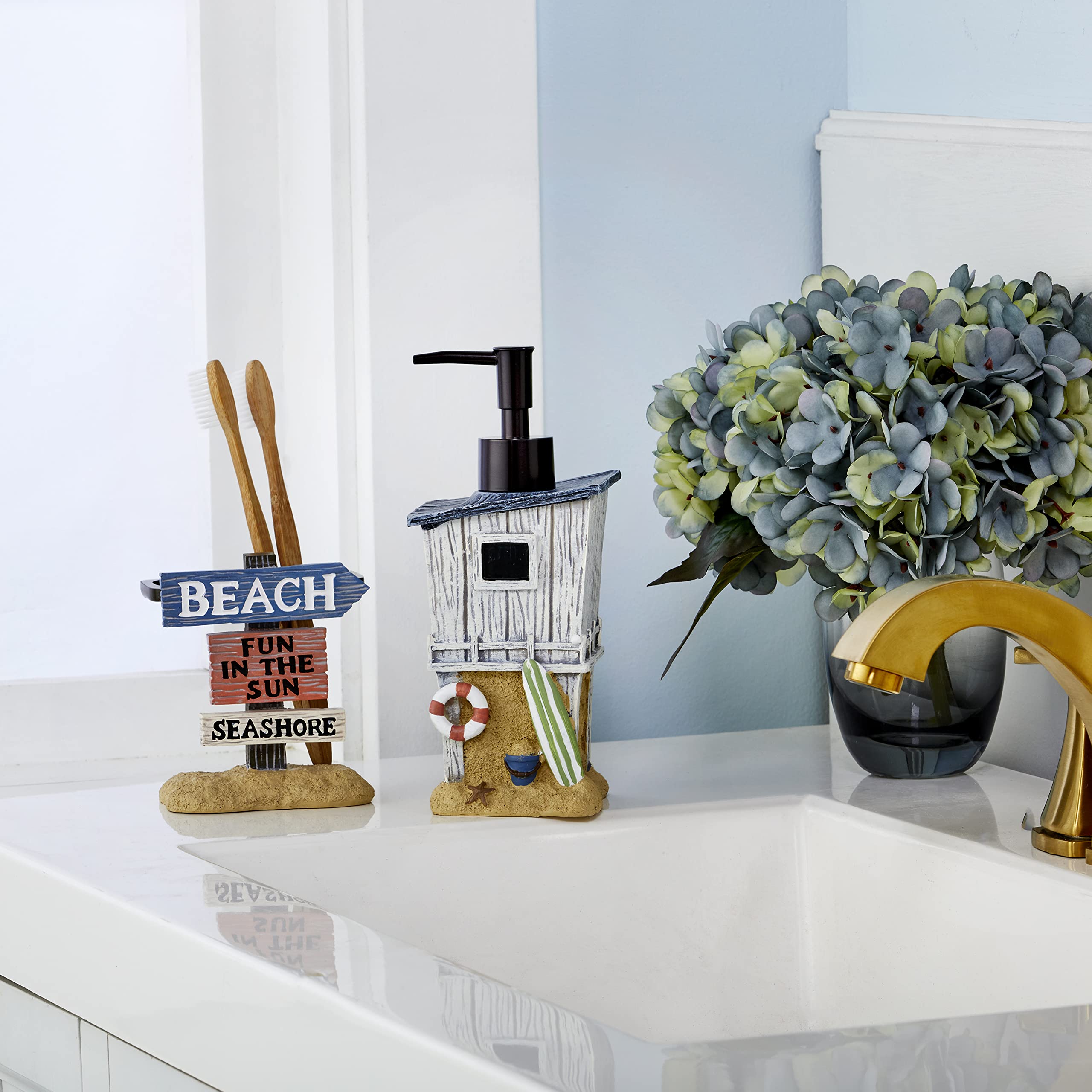 Skl Home Catch A Wave Soap Dispenser, Multicolored