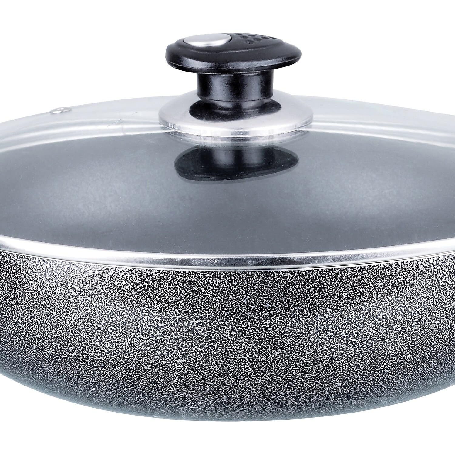 Brentwood Appliances Nonstick Aluminum Wok With Lid (10-Inch), Normal, Black