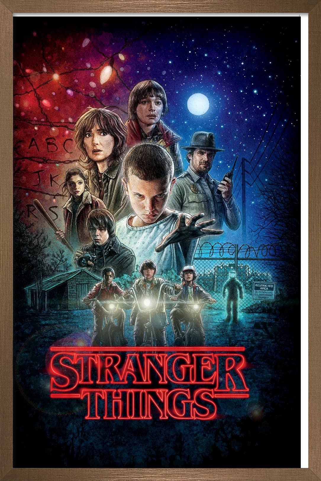 Trends International Netflix Stranger Things - One Sheet Wall Poster, 22.37'' X 34.00'', Bronze Framed Version