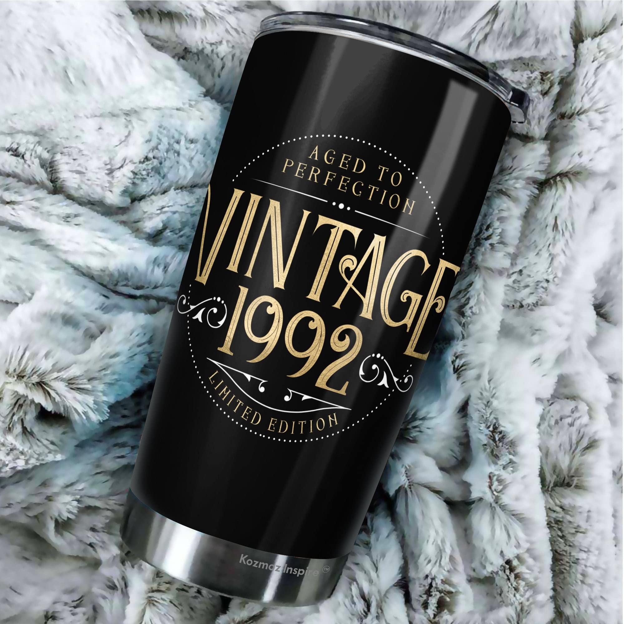 Kozmoz Inspire 30Th Birthday Tumbler Gifts For Women Men - 1992 Nutrition Facts Tumbler 20Oz - 30Th Birthday Decorations For Her