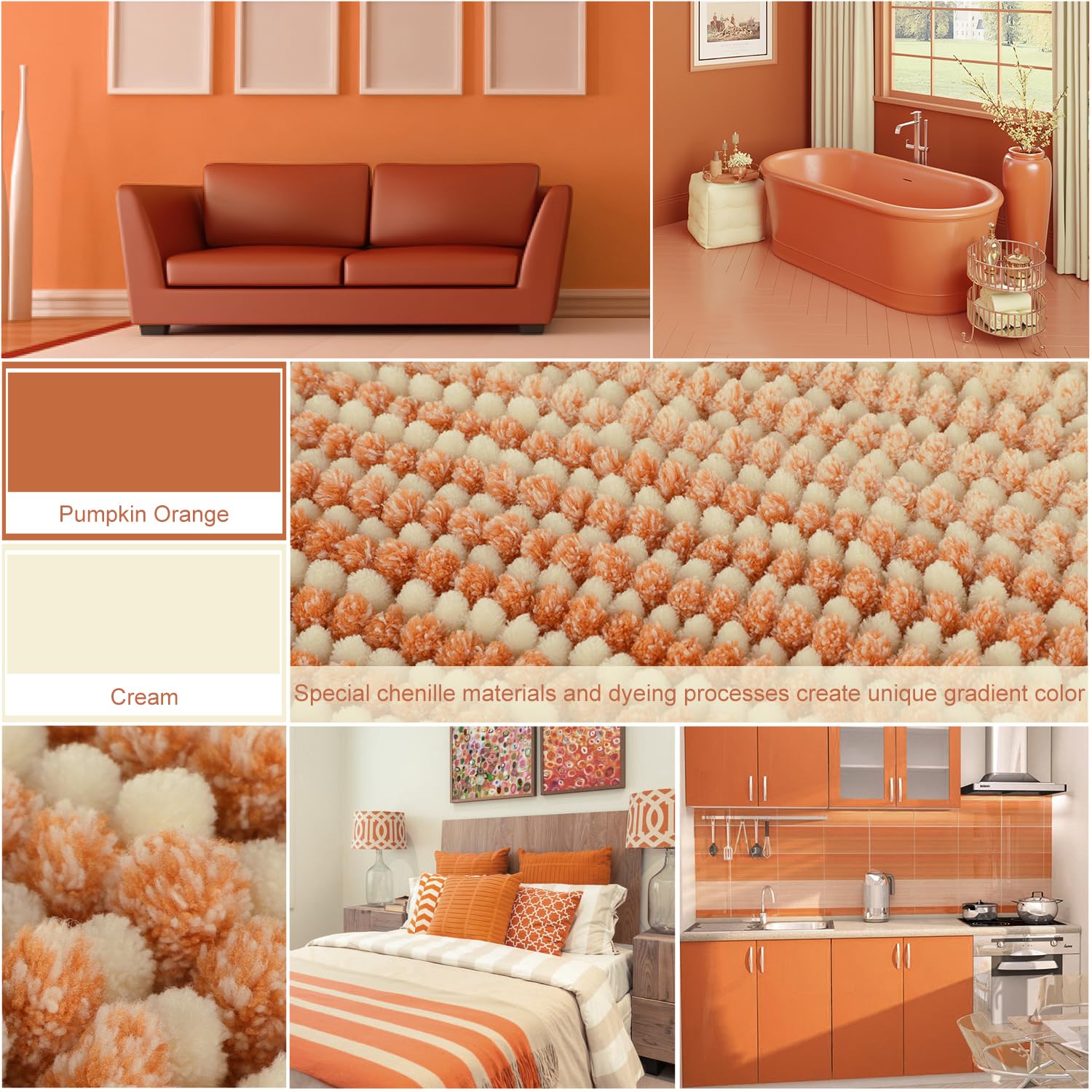 Bsicpro Bathroom Rugs, Bath Mat Rug For Bathroom Non Slip 20 X 32 Inches Water Absorbent Chenille Bathroom Floor Mats Machine Wa