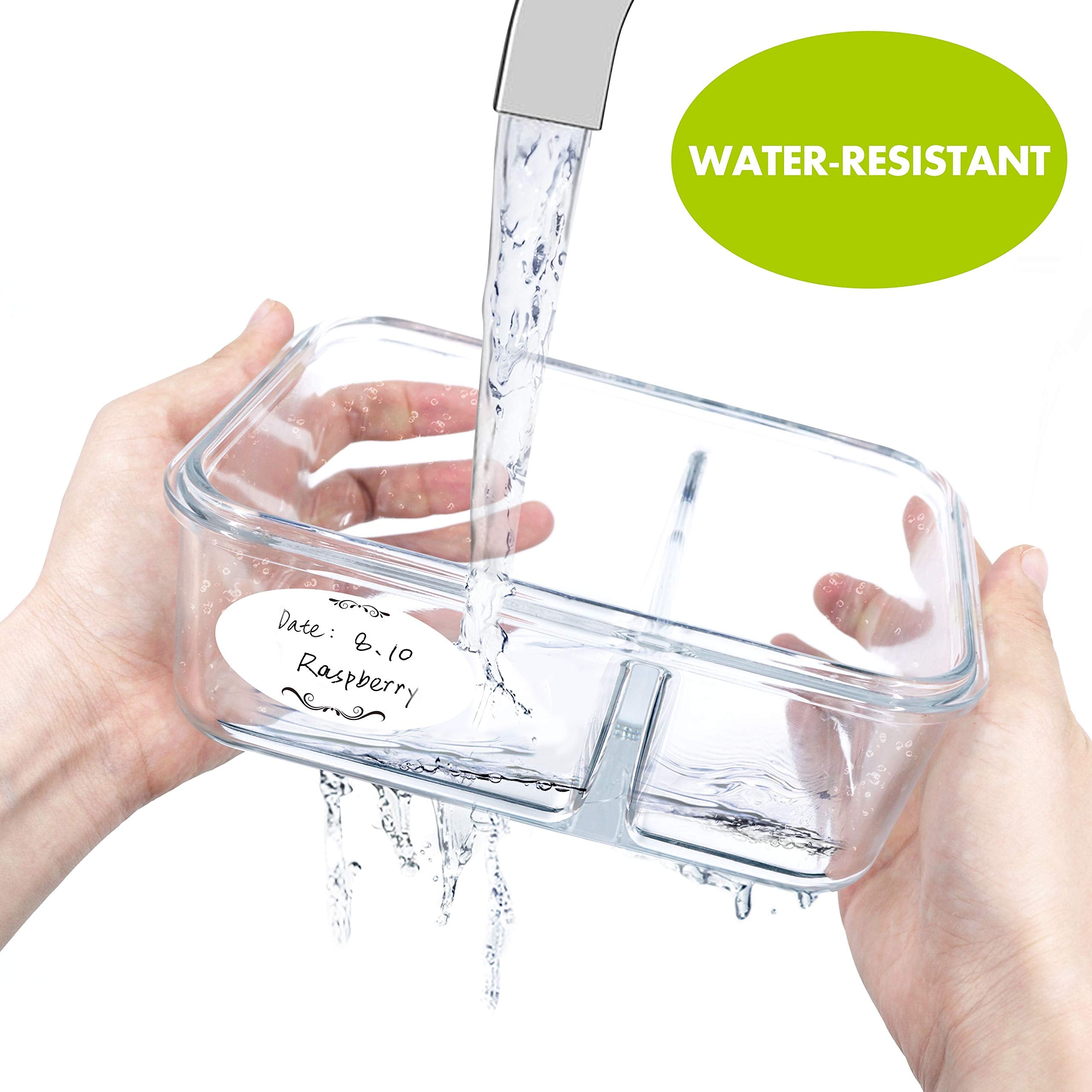 500 Removable Freezer Pantry Canning Labels Set Water Oil Resistant With Perforation Line For Food Containers Jars Kitchen Resta