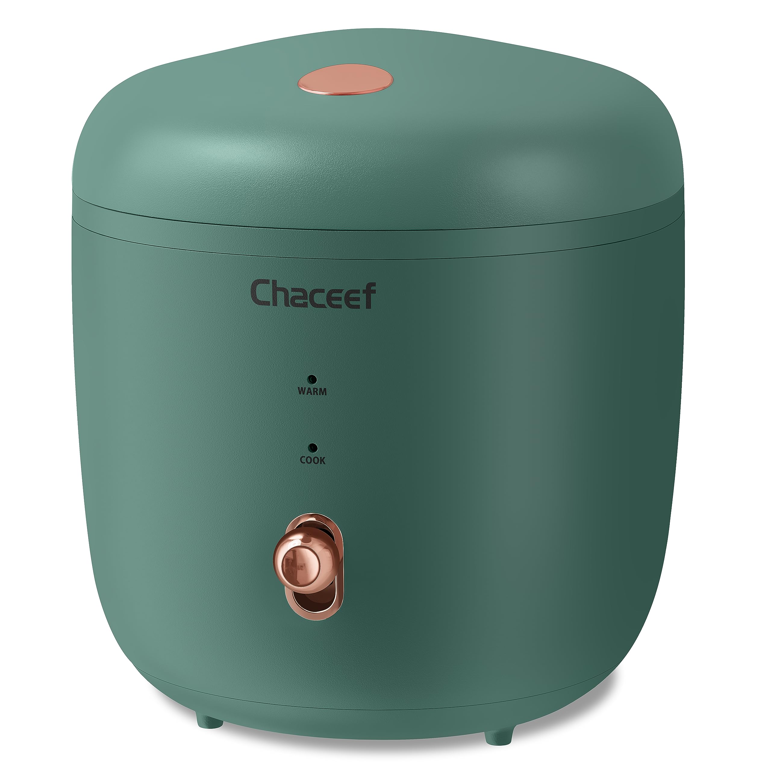 Chaceef Mini Rice Cooker 2-Cups Uncooked, 1.2L Small Rice Cooker With Non-Stick Pot, Mini Rice Maker With One Touch & Keep Warm
