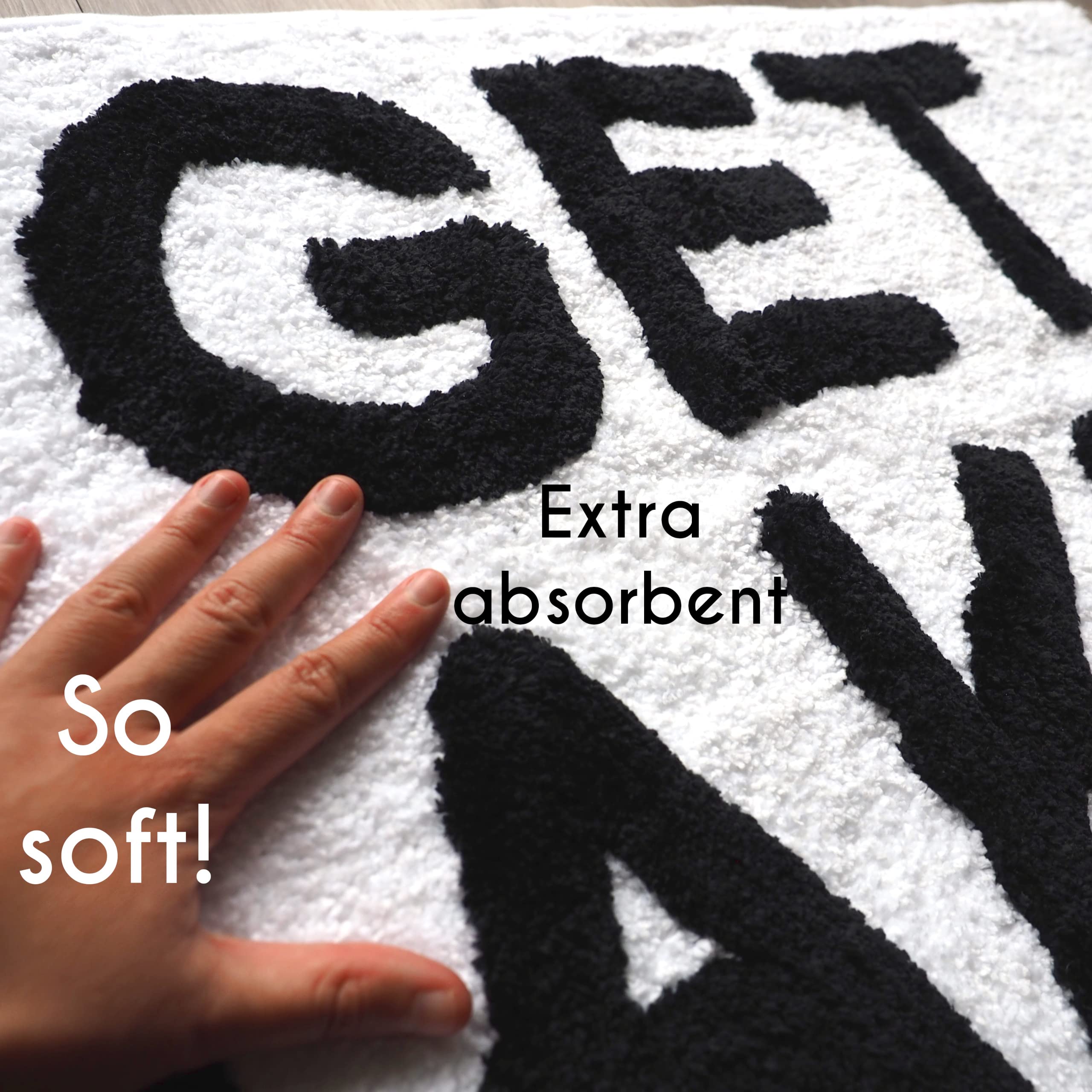 White Get Naked Bath Mat Funny Cute Bathroom Rugs Black Get Naked Rug Shower Funny Bathroom Decor Fun Cute Bath Mat Non-Slip Washable