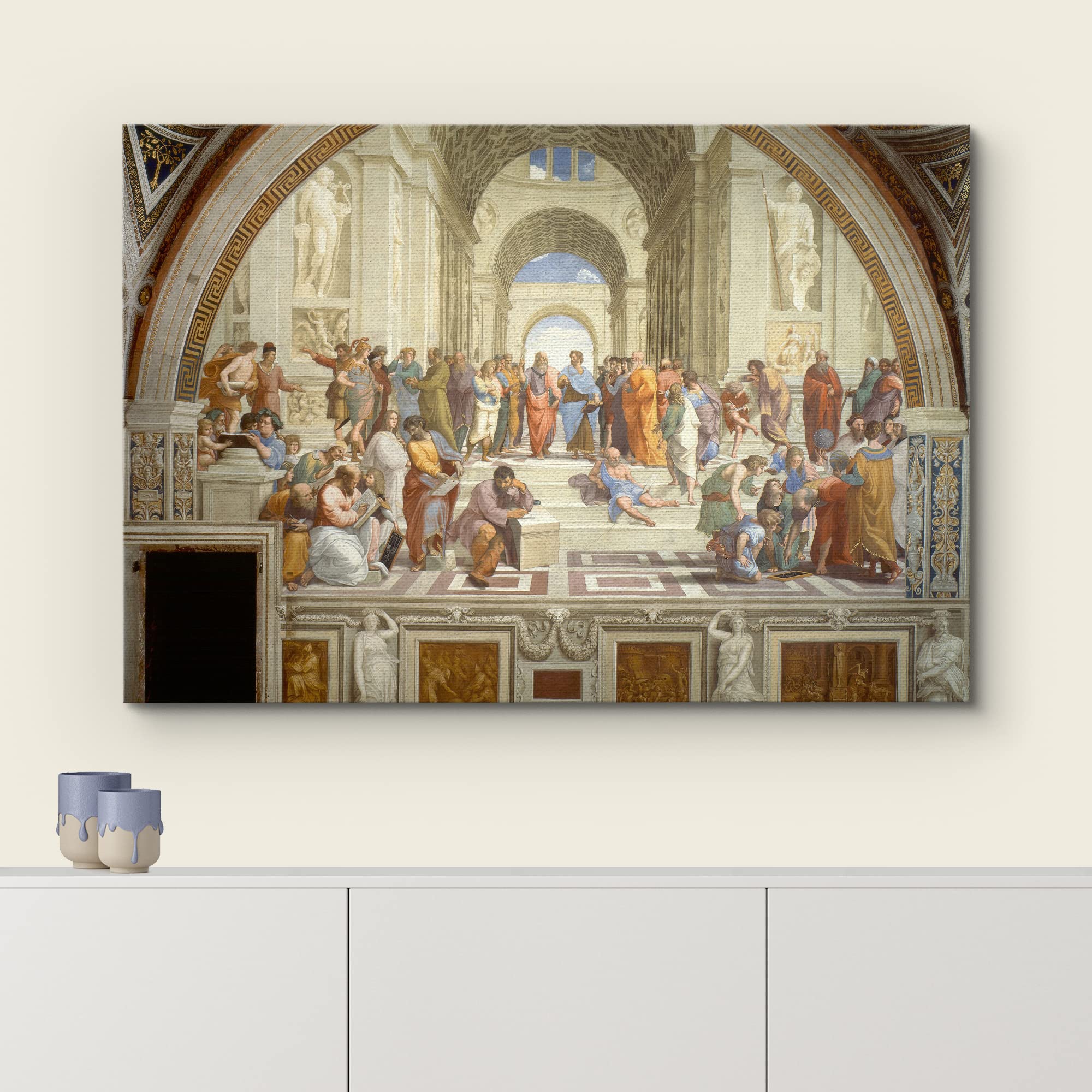 Wall26 Canvas Print Wall Art The School Of Athens By Raphael People Historic Illustrations Fine Art Traditional Scenic Colorful