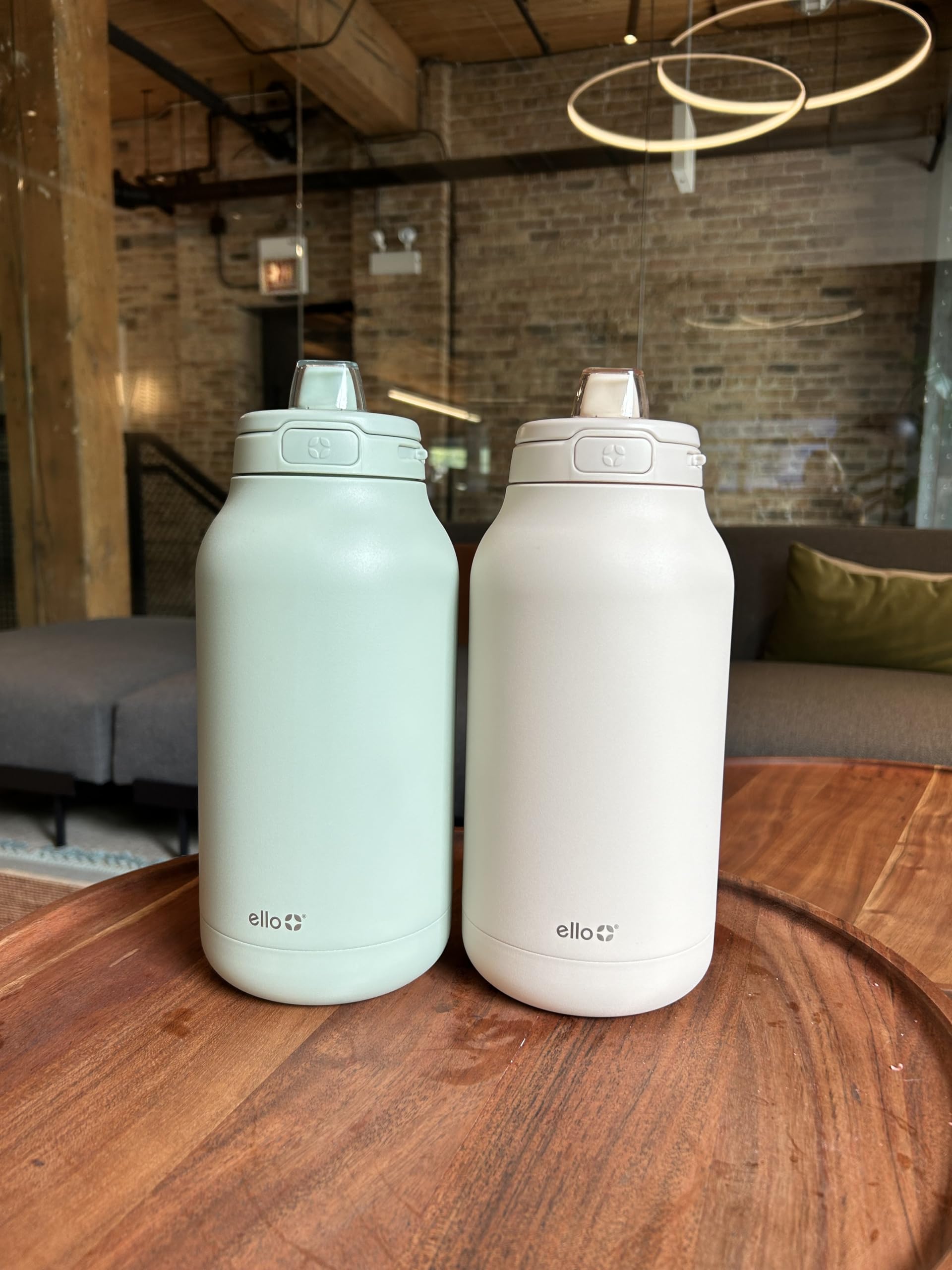 Ello Hydra 64oz Stainless Steel Water Jug with Locking Leak Proof Lid | Reusable Half Gallon Vacuum Insulated Metal Bottle with