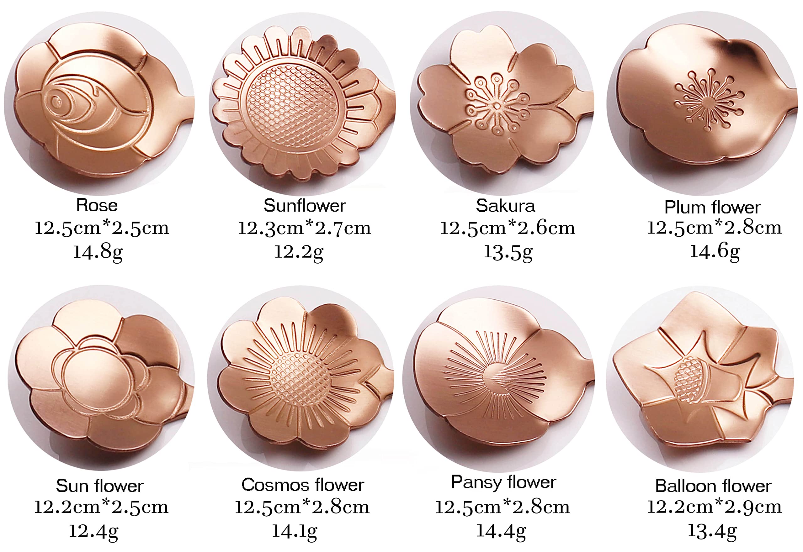 16 Pcs Teaspoon Tea Spoons, Esrise Stainless Steel Coffee Dessert Spoon, Cute Demitasse Spoon For Drink Milkshake (Rose Gold)