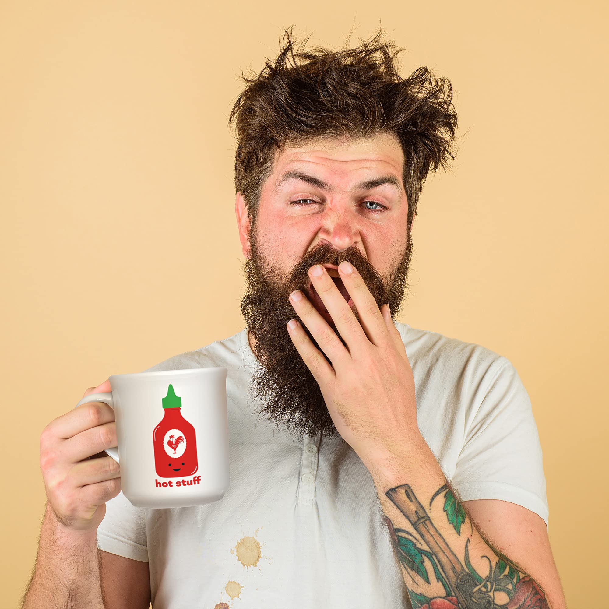 Genuine Fred Say Anything Mug, Hot Stuff, 16-Ounce Ceramic Mug, Dishwasher Safe